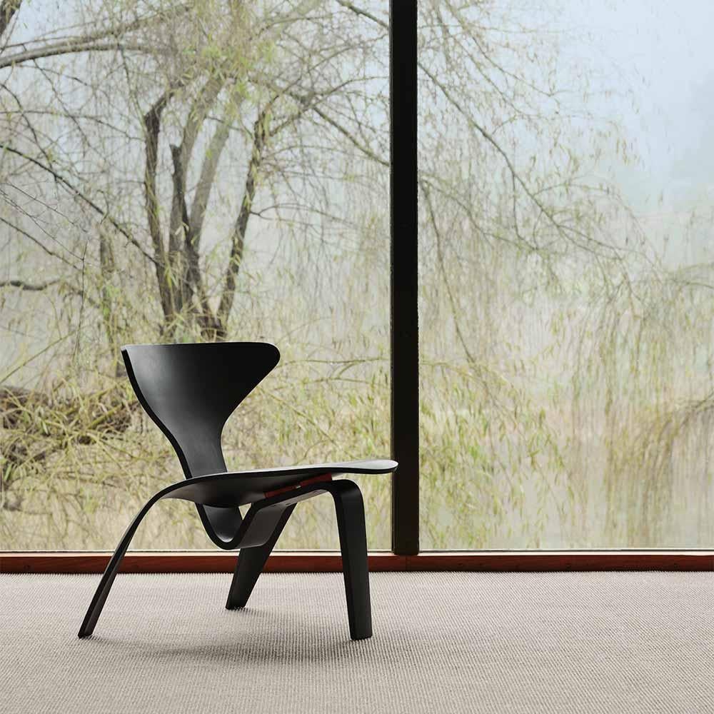 Poul Kjaerholm PK0 A Lounge Chair Schwarz Esche für Fritz Hansen (Asche) im Angebot