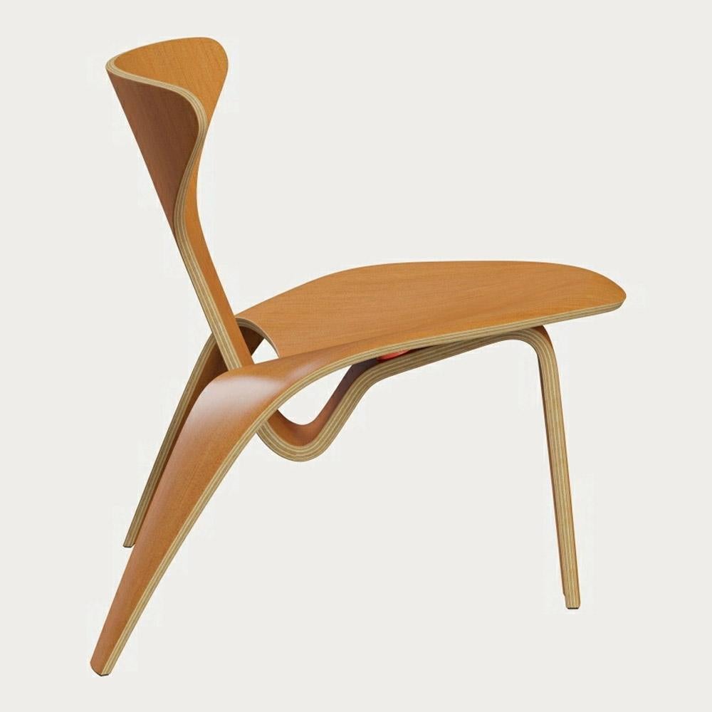 German Poul Kjaerholm PK0 A Lounge Chair Lacquered Oregon Pine for Fritz Hansen For Sale