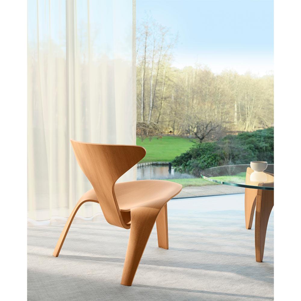 Poul Kjaerholm PK0 A Lounge Chair Lacquered Oregon Pine for Fritz Hansen For Sale 1