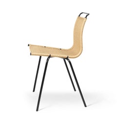 Poul Kjaerholm PK1 Chair Black Steel Natural Papercord for Carl Hansen