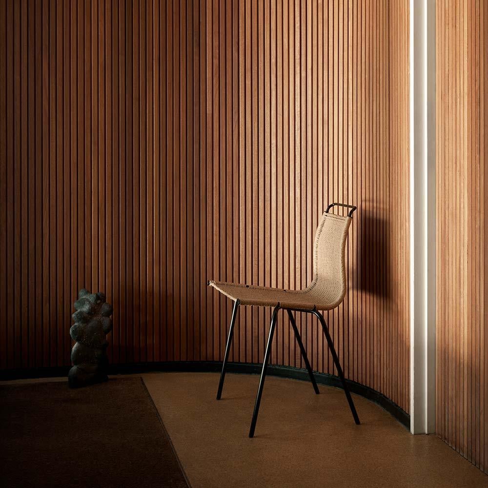 Poul Kjaerholm PK1 Stuhl Schwarzer Stahl Natural Papercord für Carl Hansen im Angebot 2