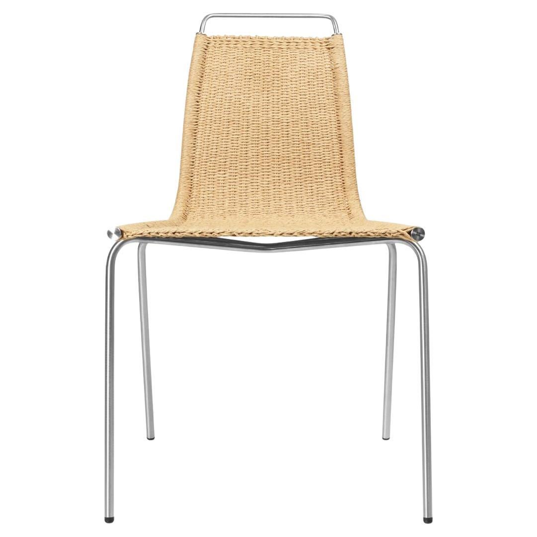 Poul Kjærholm 'PK1' Chair in Black Steel and Paper Cord for Carl Hansen & Son For Sale 8