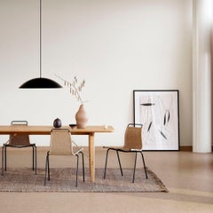 Poul Kjærholm 'PK1' Chair in Black Steel and Paper Cord for Carl Hansen & Son