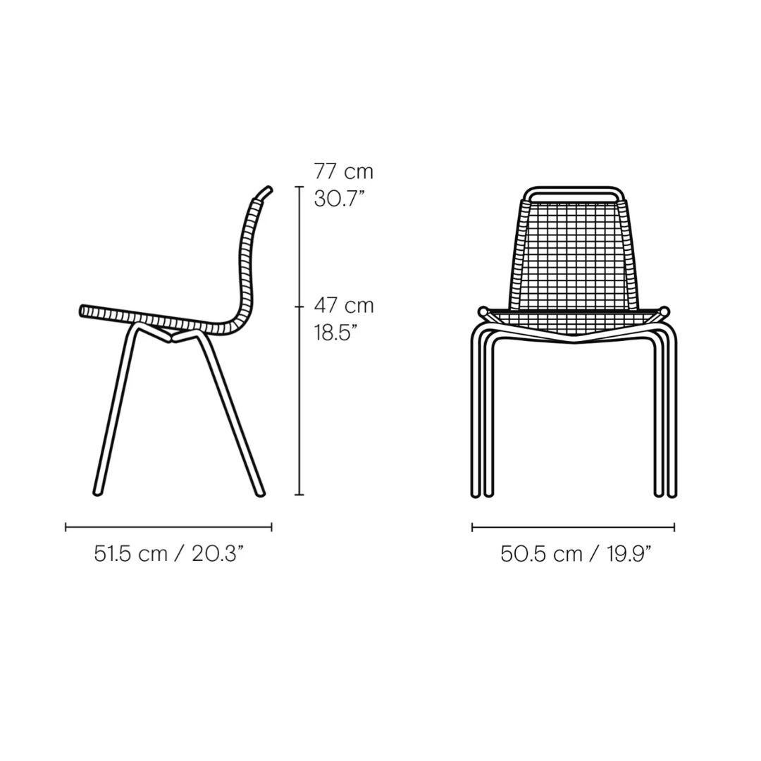 Poul Kjærholm 'PK1' Stuhl aus schwarzem Stahl und Papierkordel für Carl Hansen & Son (21. Jahrhundert und zeitgenössisch) im Angebot