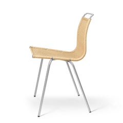 Poul Kjaerholm PK1 Chair Stainless Steel Natural Papercord for Carl Hansen