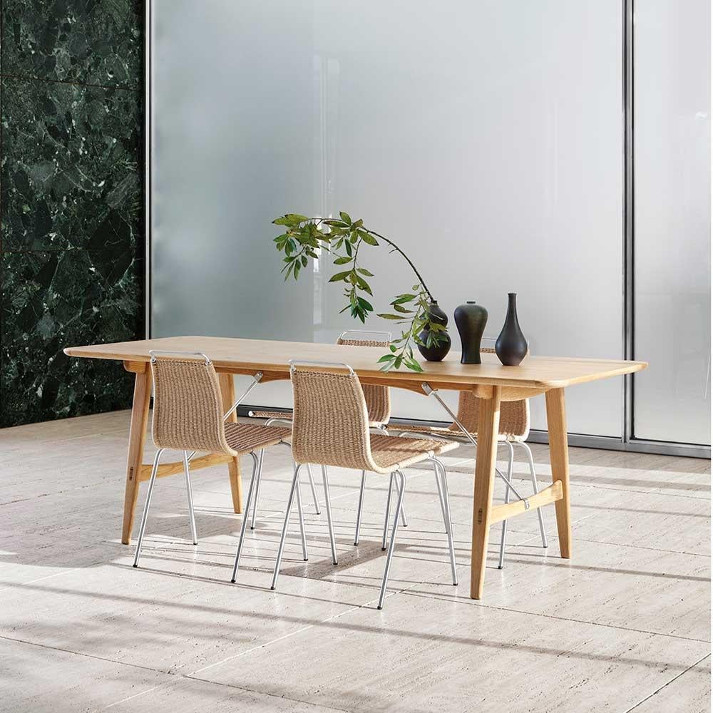 Poul Kjaerholm PK1 Stuhl Edelstahl Natural Papercord für Carl Hansen (21. Jahrhundert und zeitgenössisch) im Angebot