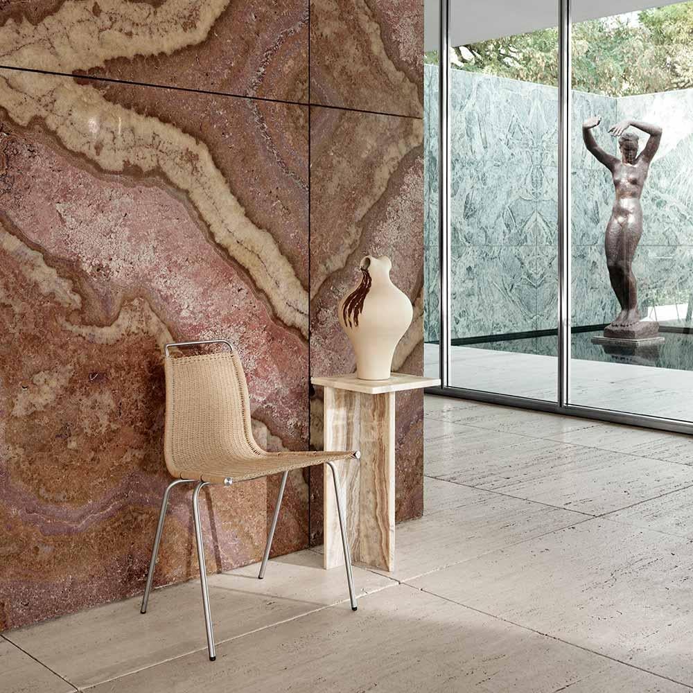 Poul Kjaerholm PK1 Stuhl Edelstahl Natural Papercord für Carl Hansen im Angebot 1