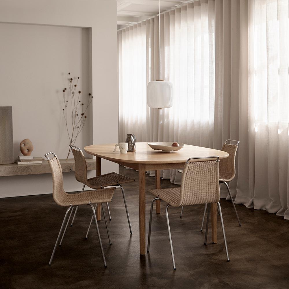Poul Kjaerholm PK1 Stuhl Edelstahl Natural Papercord für Carl Hansen im Angebot 2