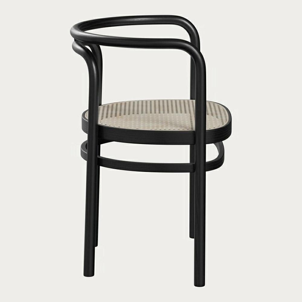 Sillón Poul Kjaerholm PK15 Fresno negro Caña francesa natural para Fritz Hansen Escandinavo moderno en venta