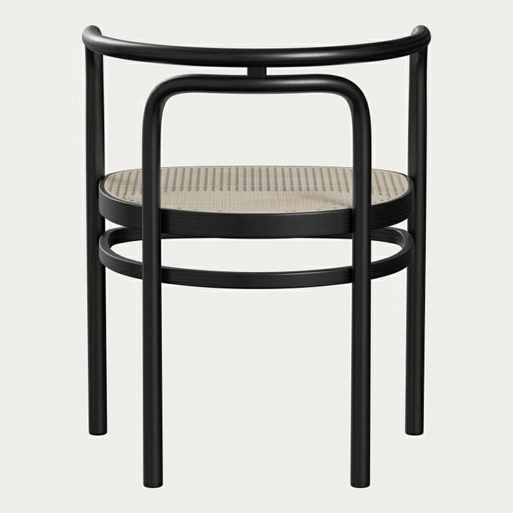 Sillón Poul Kjaerholm PK15 Fresno negro Caña francesa natural para Fritz Hansen Italiano en venta