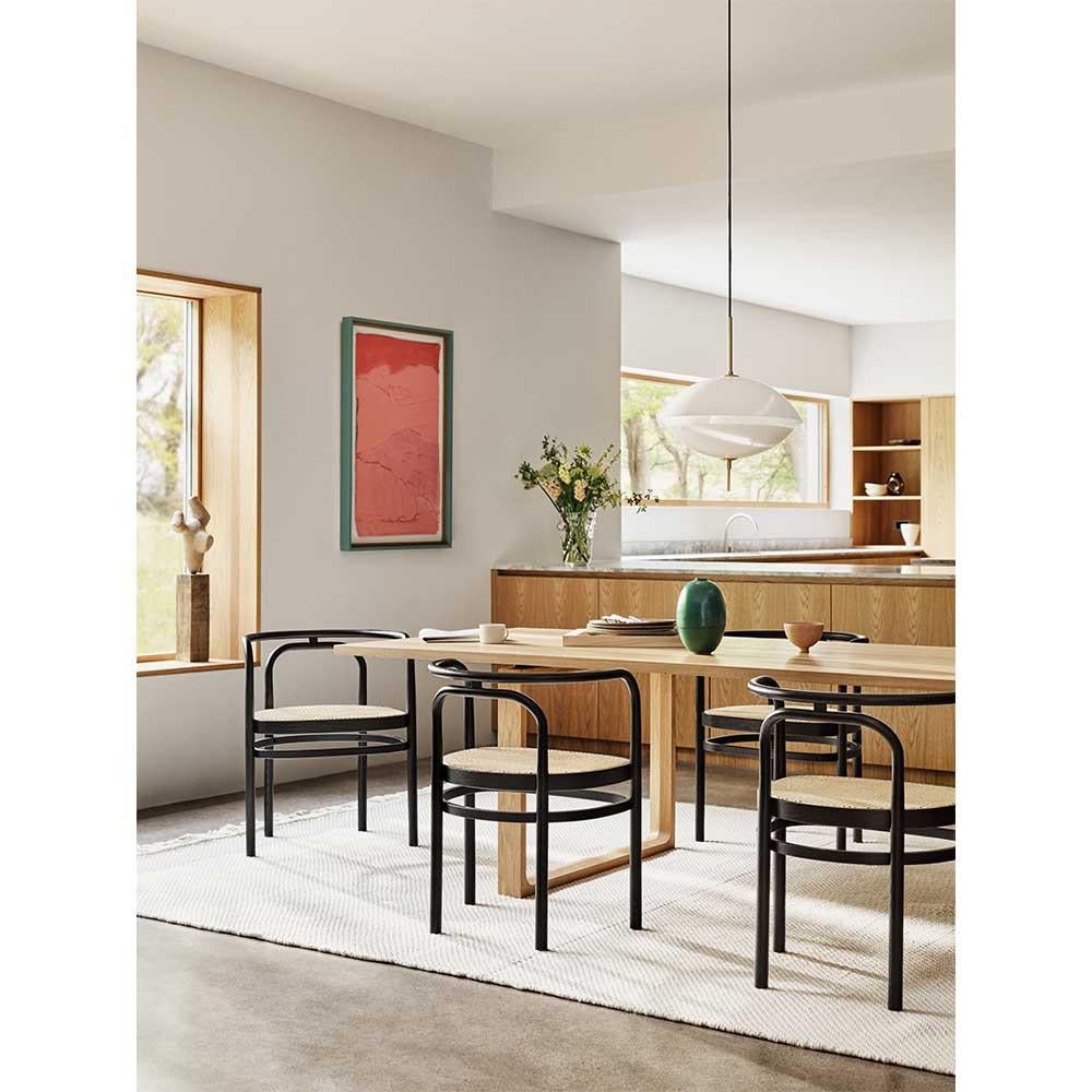 Sillón Poul Kjaerholm PK15 Fresno negro Caña francesa natural para Fritz Hansen en Nuevo estado para la venta en New York, NY