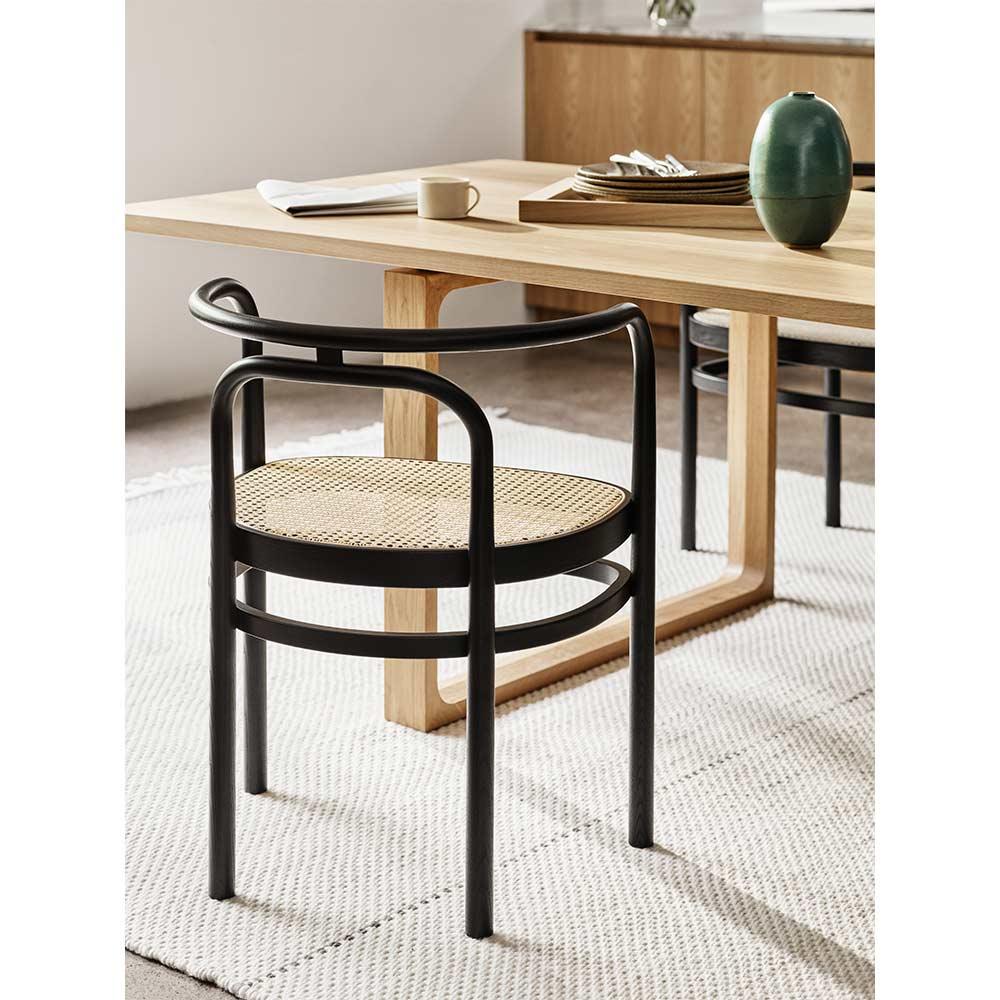 Sillón Poul Kjaerholm PK15 Fresno negro Caña francesa natural para Fritz Hansen Siglo XXI y contemporáneo en venta