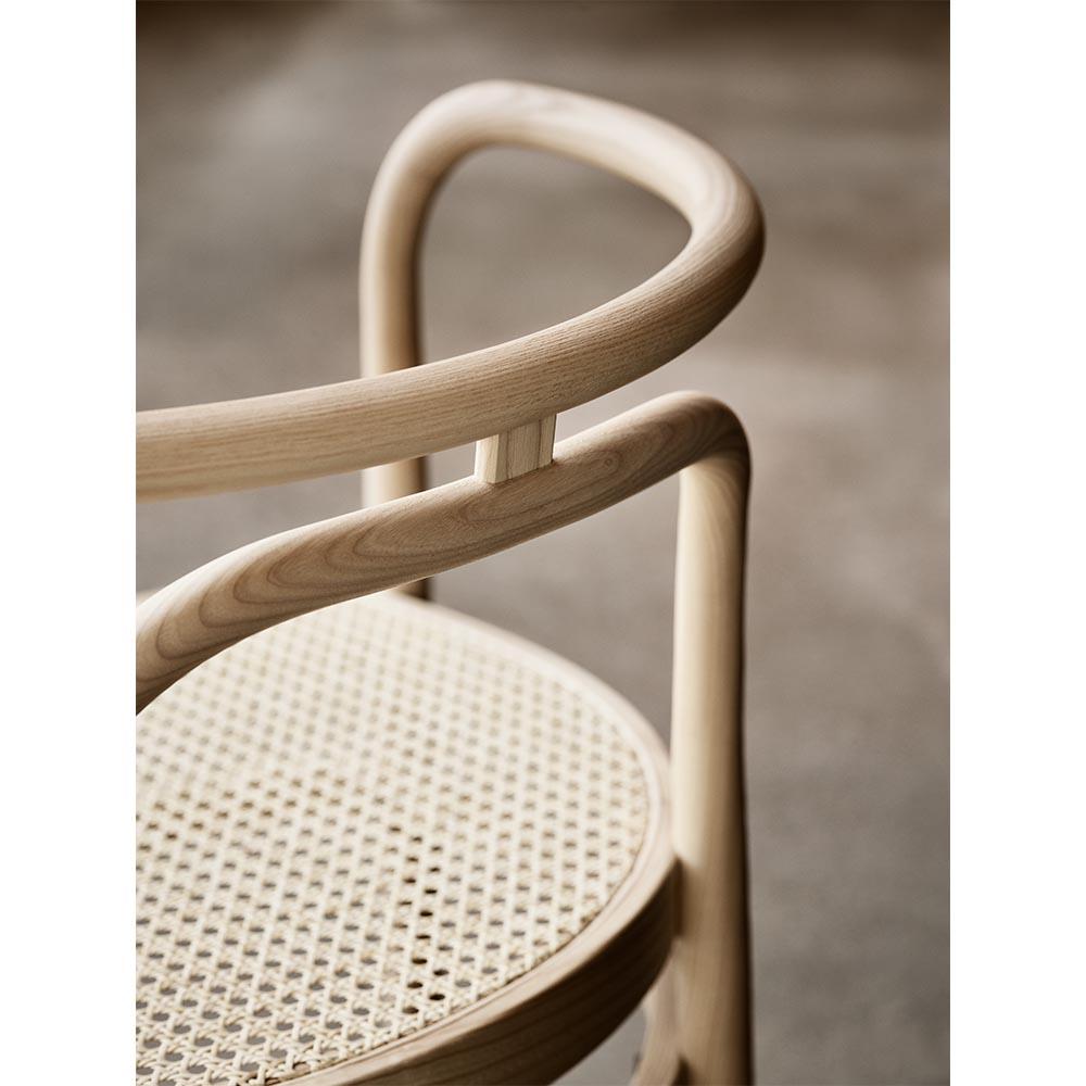 Poul Kjaerholm PK15 Sessel Lackierte Esche Natural French Cane für Fritz Hansen im Angebot 1