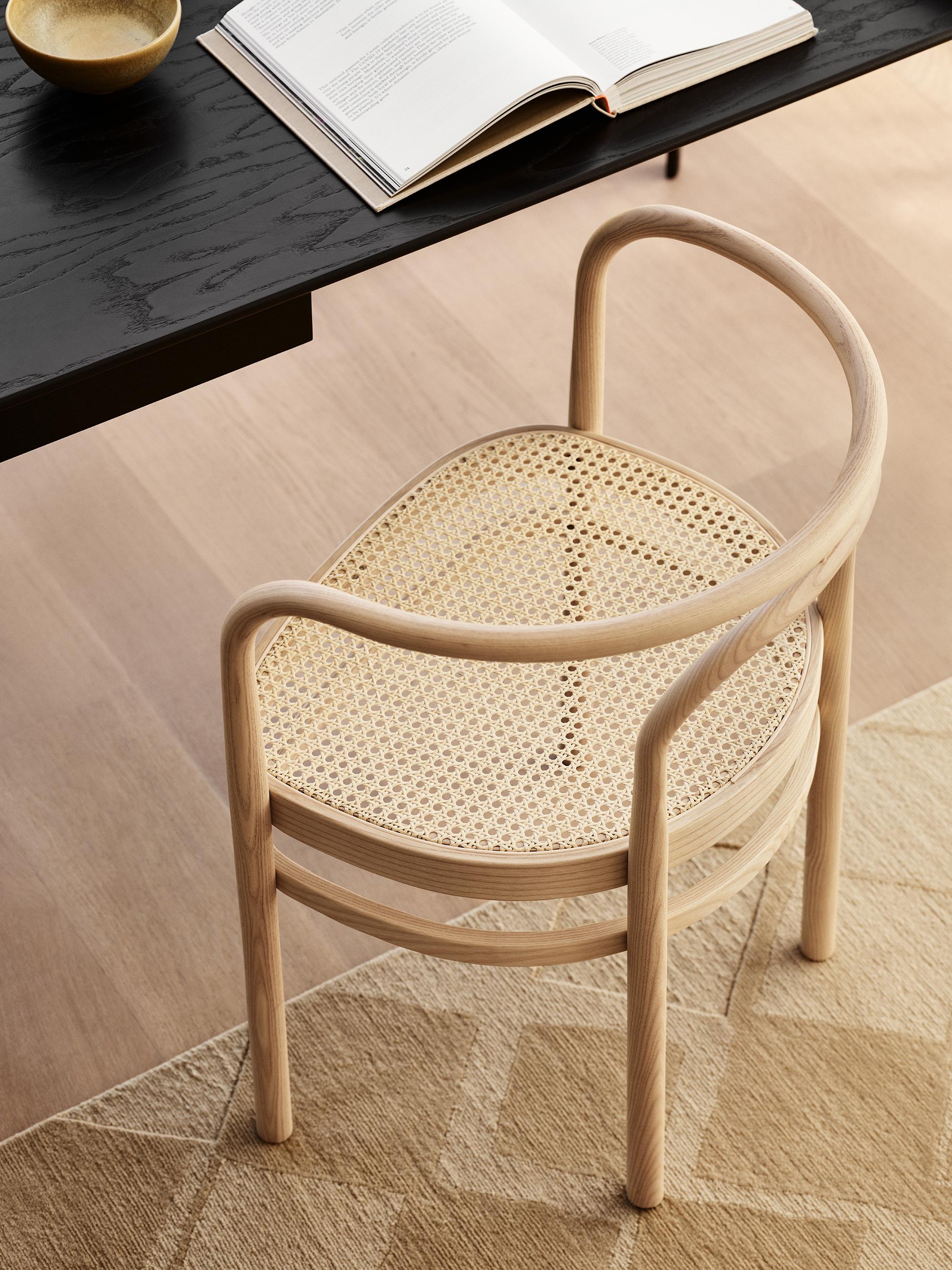 Cane Poul Kjærholm 'PK15' Chair for Fritz Hansen in Clear Lacquered Ash For Sale