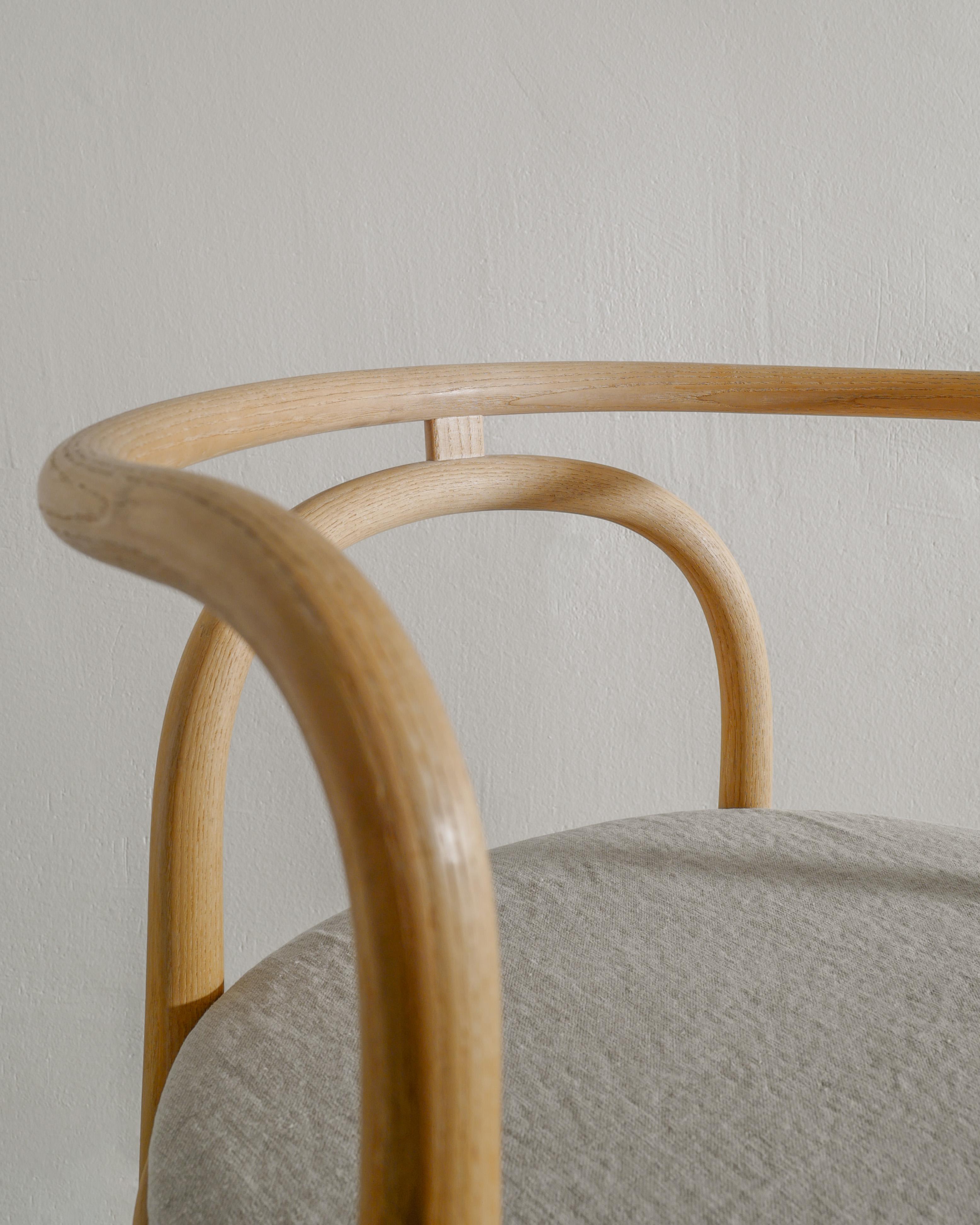 Poul Kjaerholm PK15 Dining Office Chairs in Ash Wood & Linen by PP Møbler, 1990s For Sale 1
