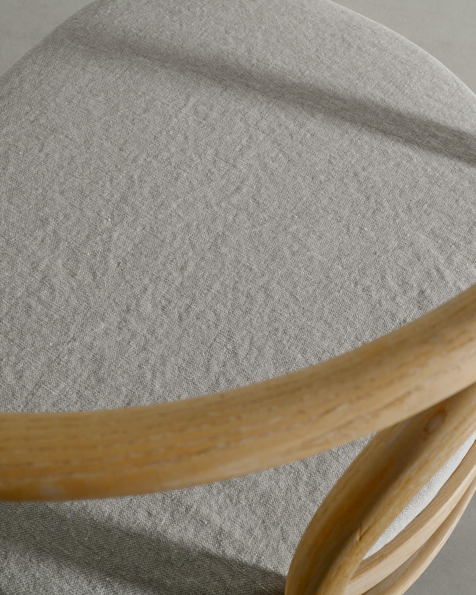 Poul Kjaerholm PK15 Dining Office Chairs in Ash Wood & Linen by PP Møbler, 1990s For Sale 2