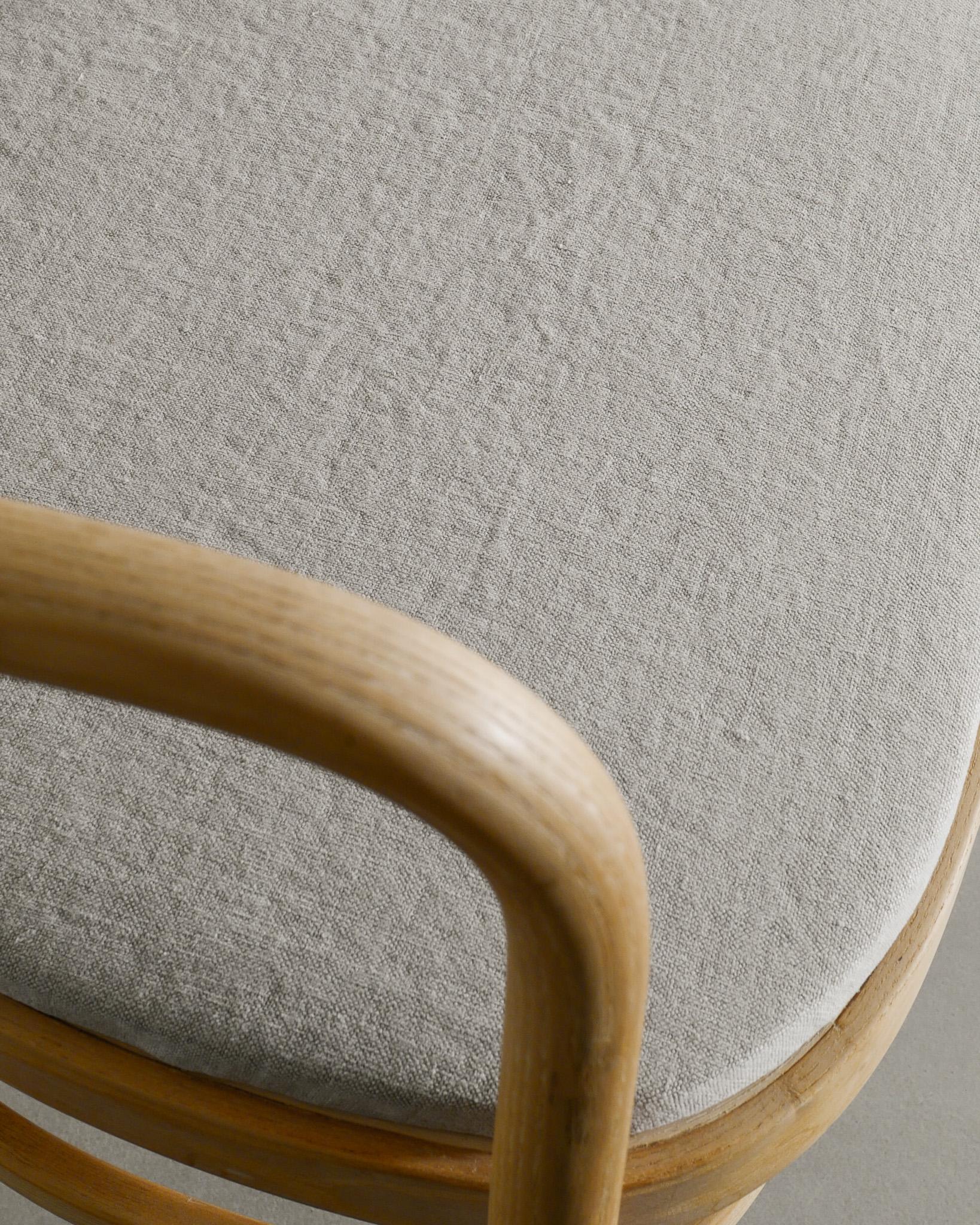 Poul Kjaerholm PK15 Dining Office Chairs in Ash Wood & Linen by PP Møbler, 1990s For Sale 3