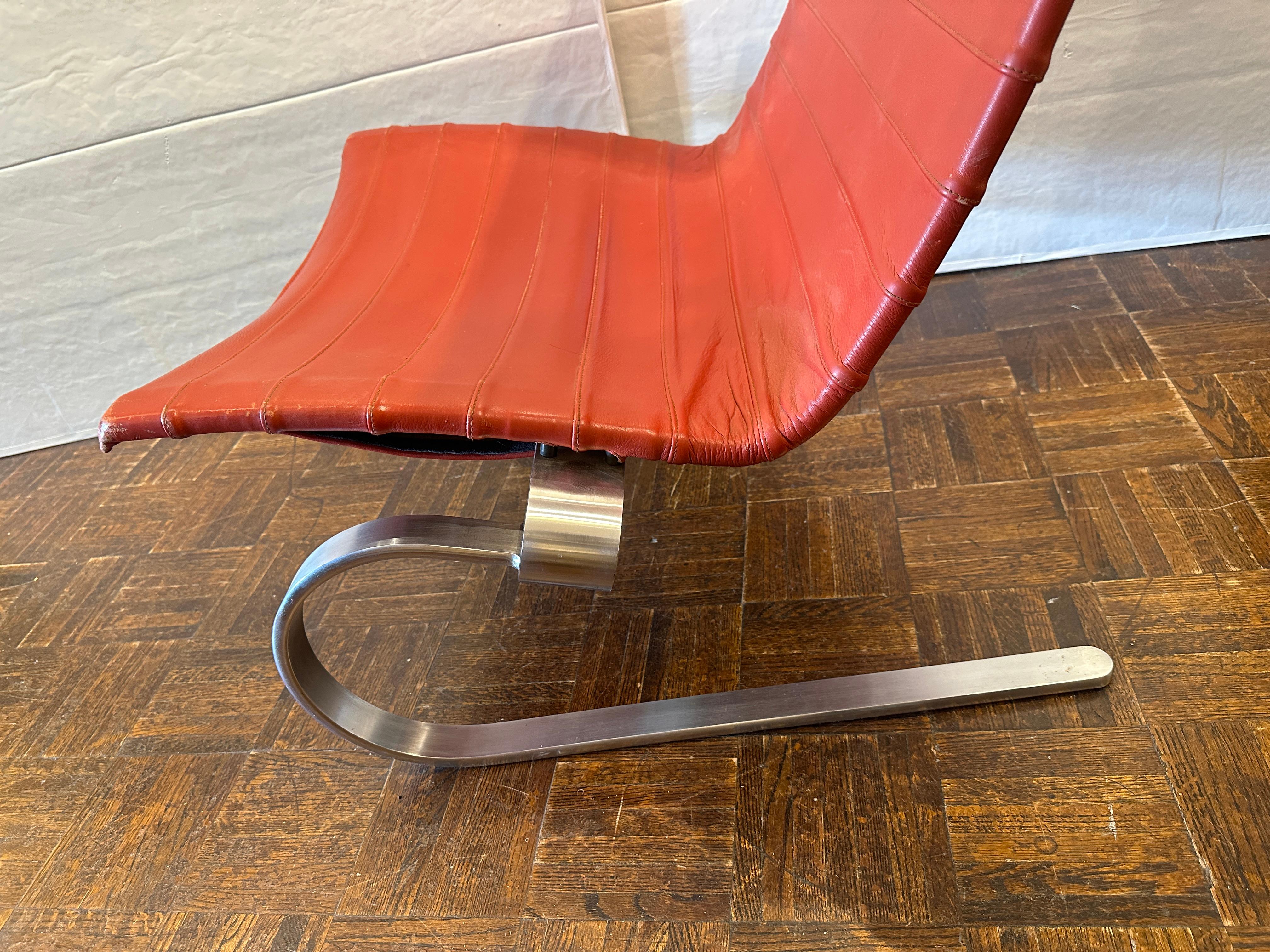 Hand-Crafted Poul Kjaerholm PK20 Easy Leather Chair For Sale
