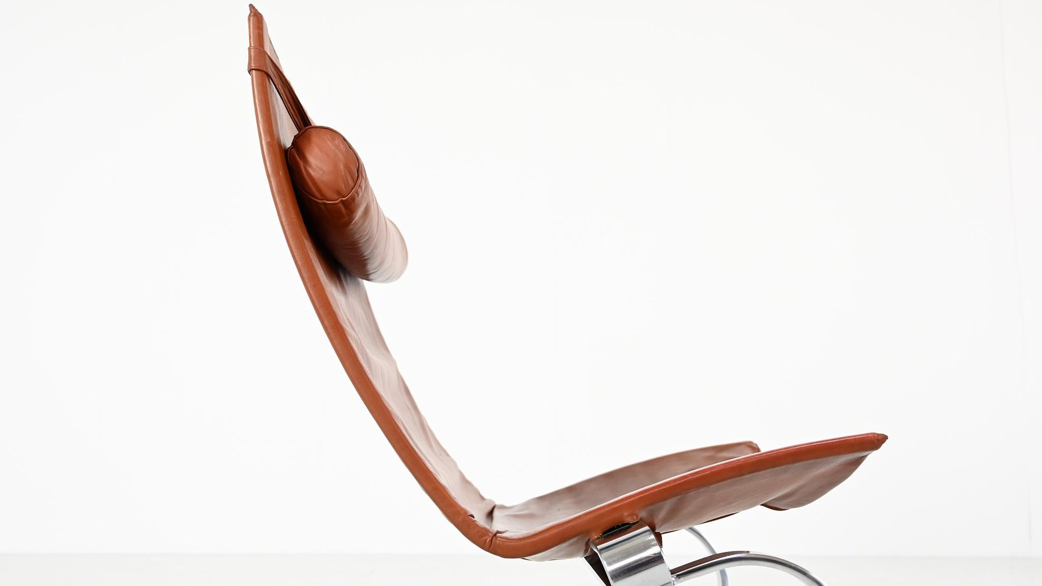 Poul Kjaerholm PK20 Lounge Chair E. Kold Christensen Denmark Steel Leather 1968 For Sale 6