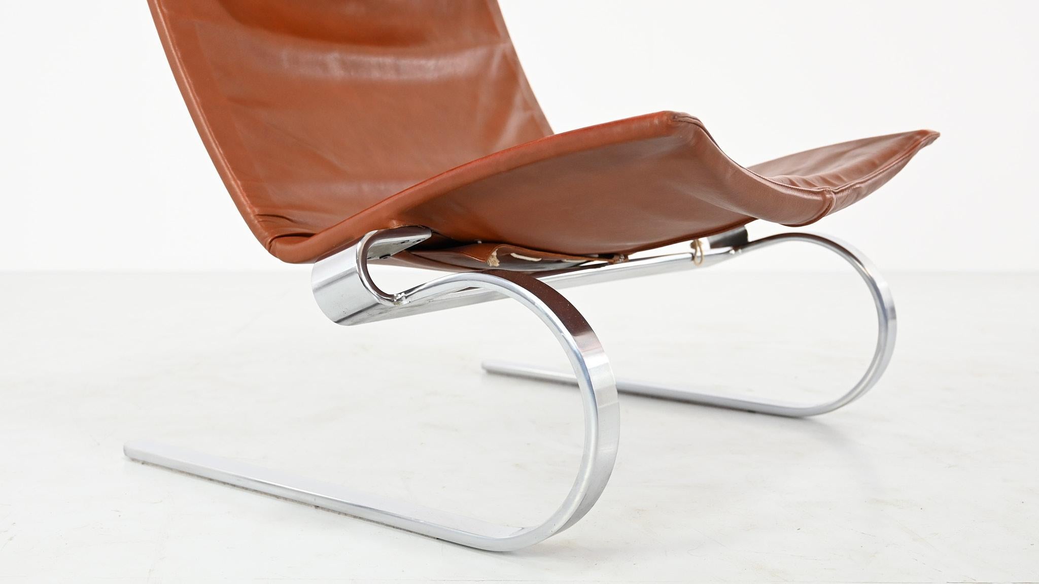 Poul Kjaerholm PK20 Lounge Chair E. Kold Christensen Denmark Steel Leather 1968 For Sale 10