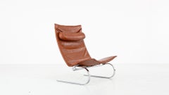 Poul Kjaerholm PK20 Loungesessel E. Kold Christensen Dänemark Stahlleder 1968