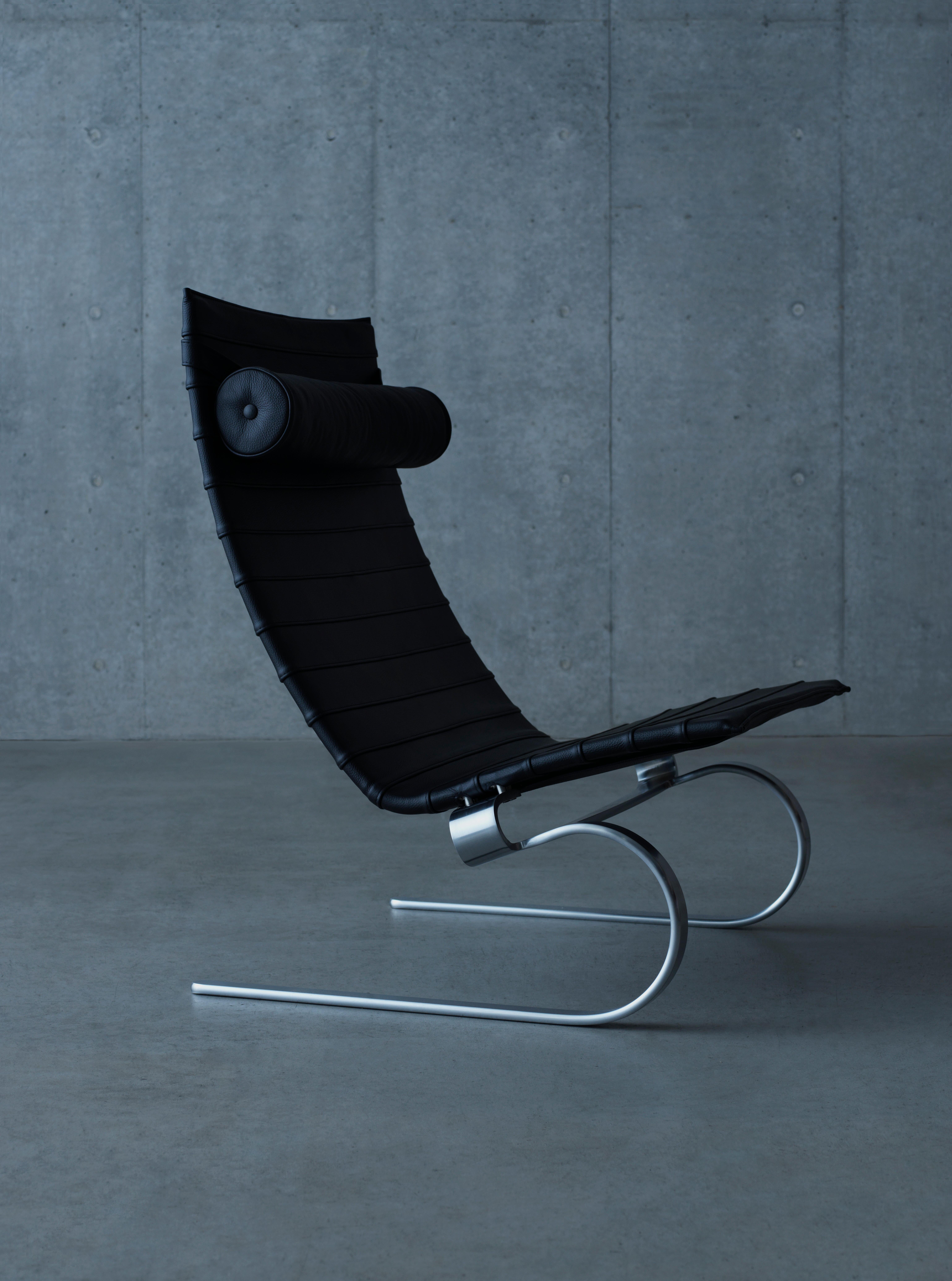 Poul Kjærholm PK20 Lounge Chair Grace Leather Chromed Steel for Fritz Hansen For Sale 1