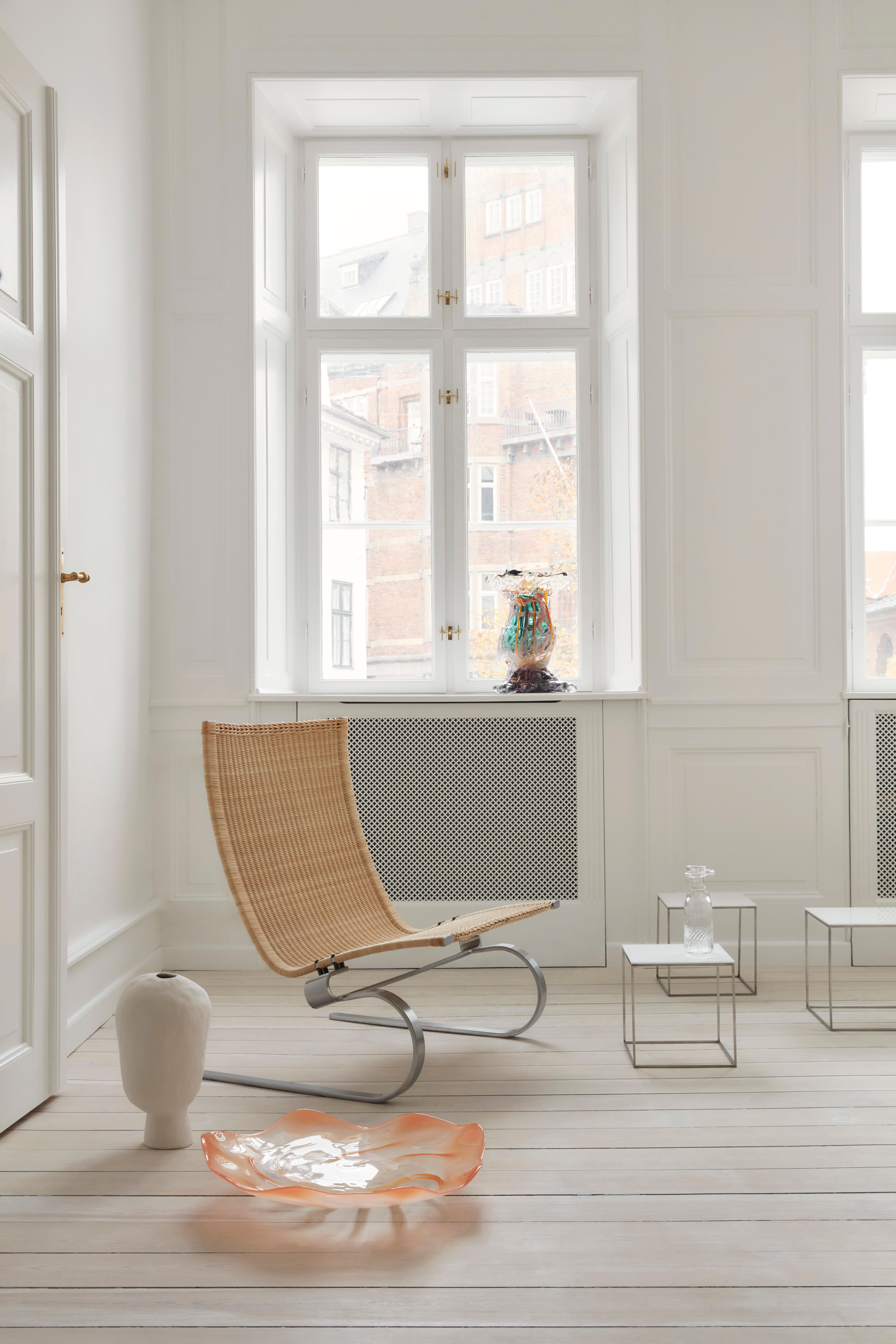 Poul Kjærholm PK20 Lounge Chair Grace Leather Chromed Steel for Fritz Hansen For Sale 3