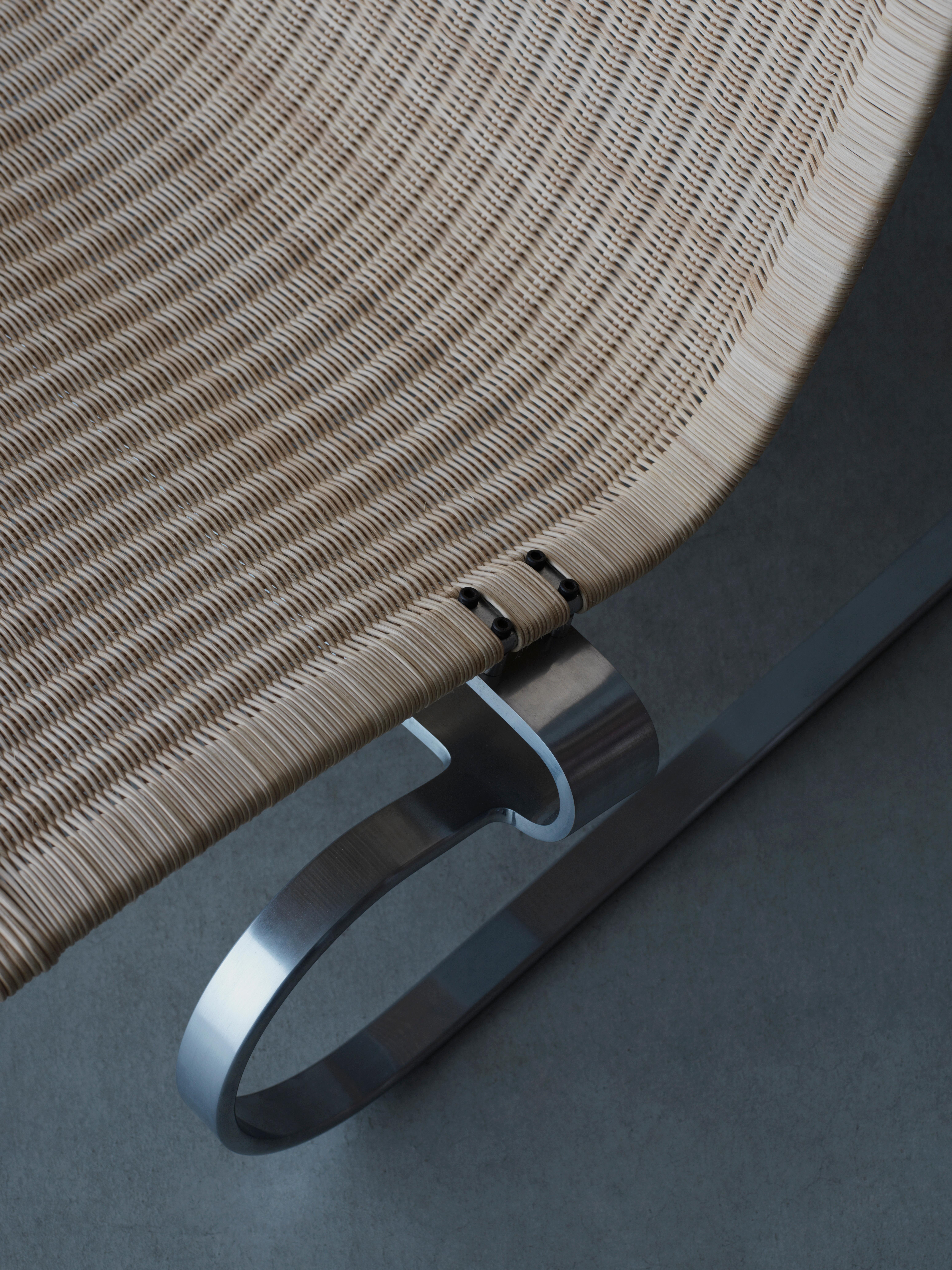 Acier Chaise longue PK20 en osier naturel et acier chromé pour Fritz Hansen en vente