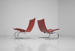 Poul Kjaerholm PK20 lounge chairs EKC Denmark 1968
