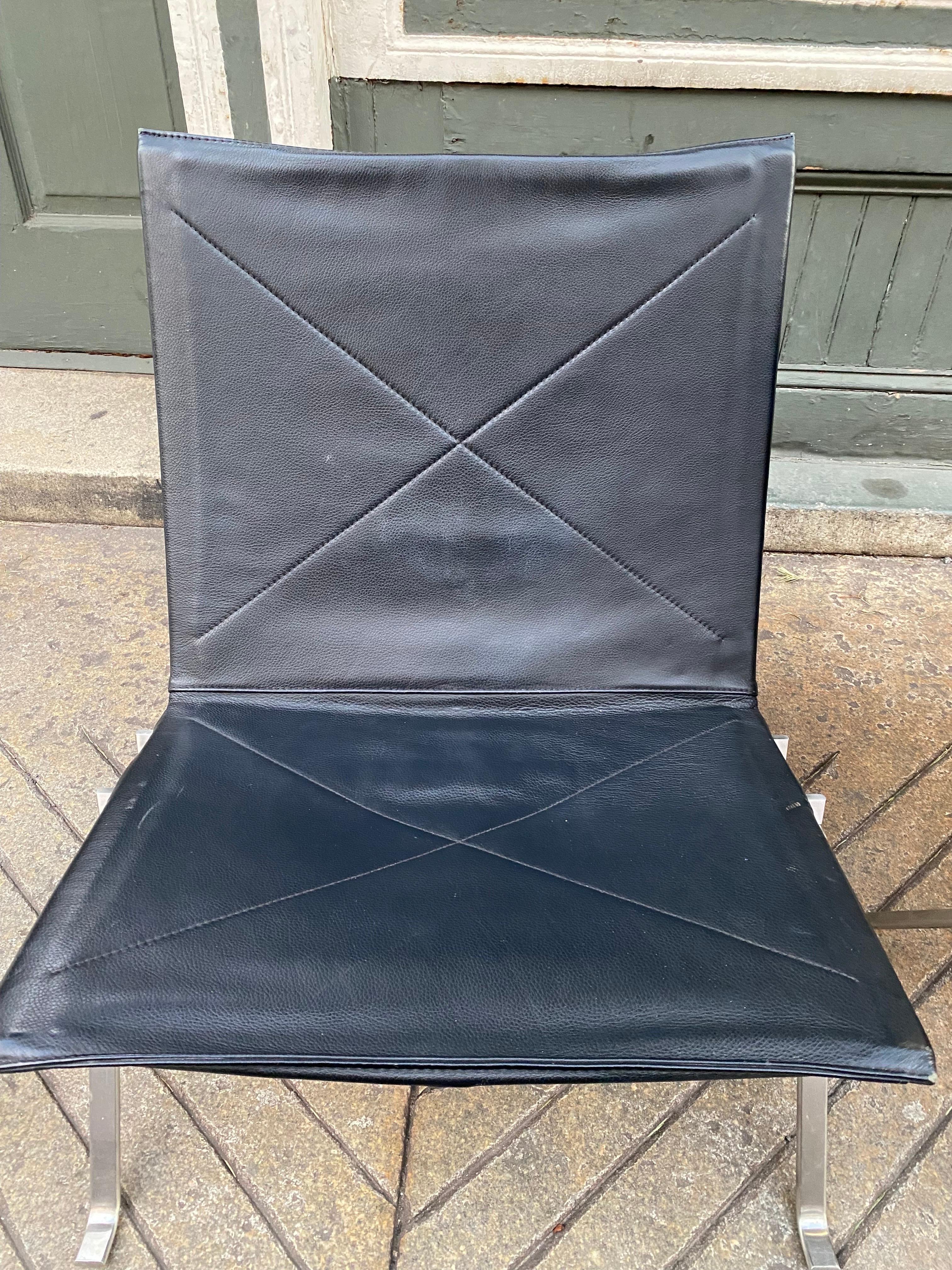 Mid-20th Century Poul Kjaerholm PK22 Black Leather Chairs