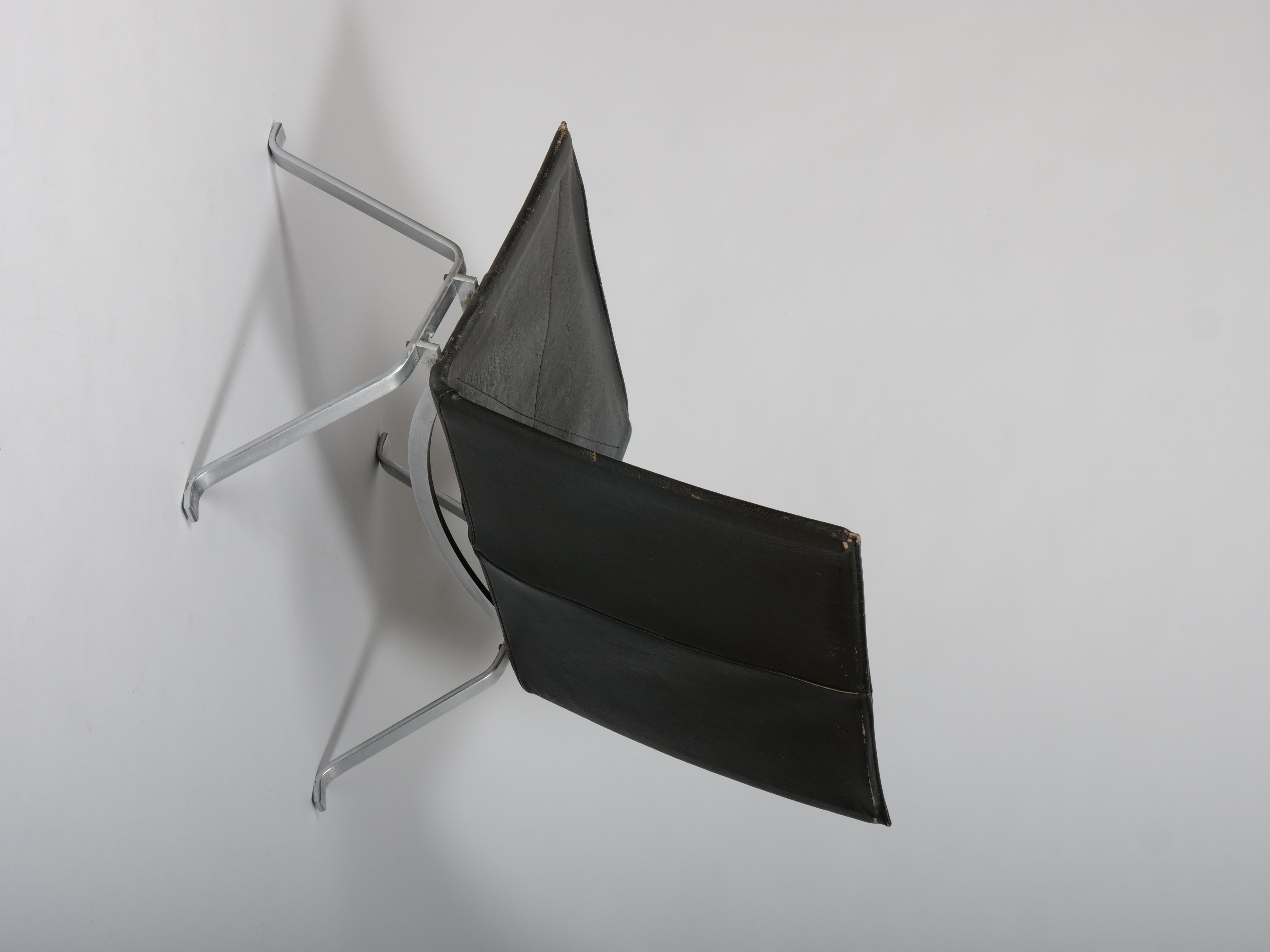 Poul Kjaerholm, PK22 schwarze Leder-Sessel für Fritz Hansen im Angebot 3