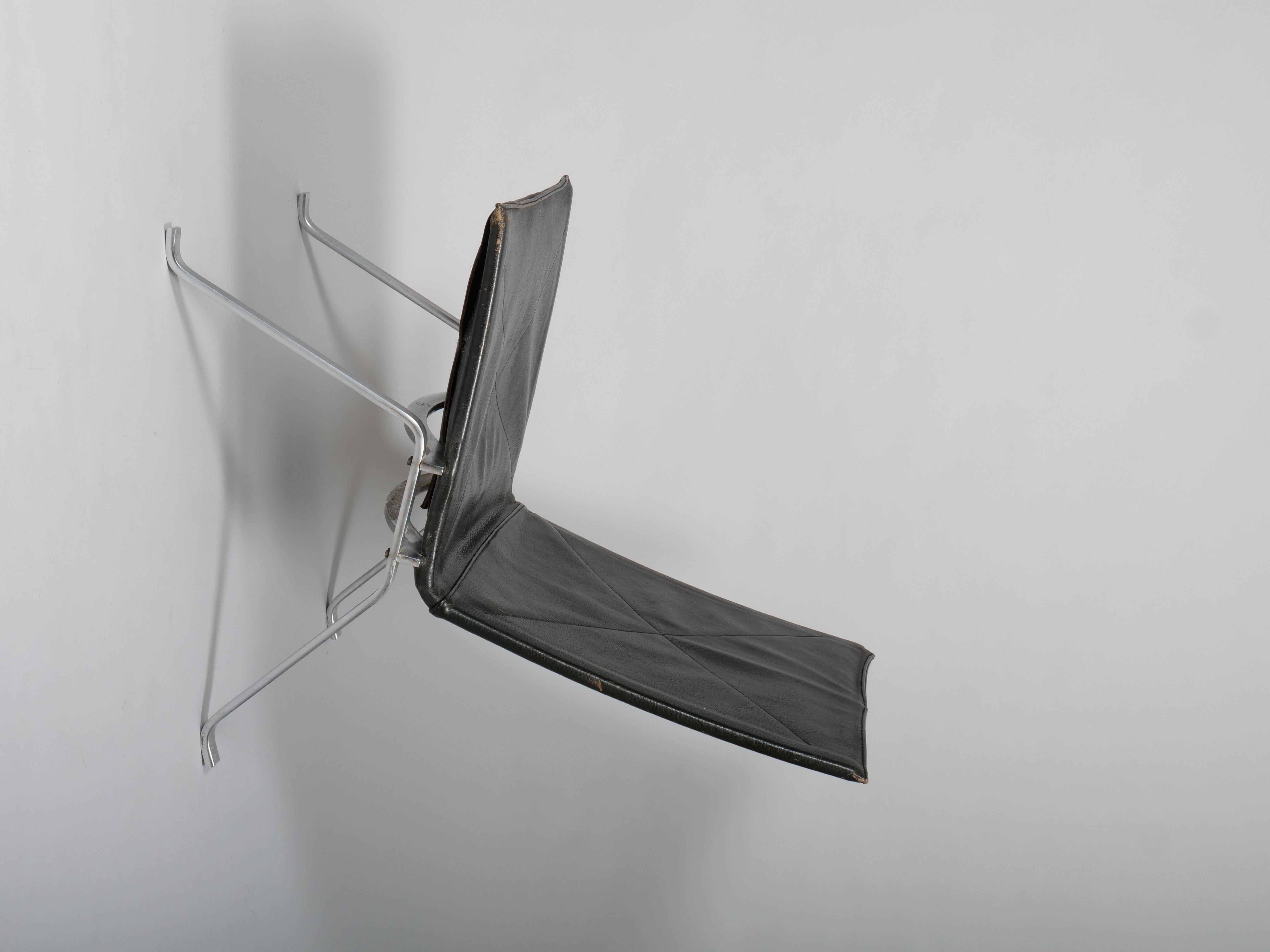 Poul Kjaerholm, PK22 schwarze Leder-Sessel für Fritz Hansen im Angebot 1