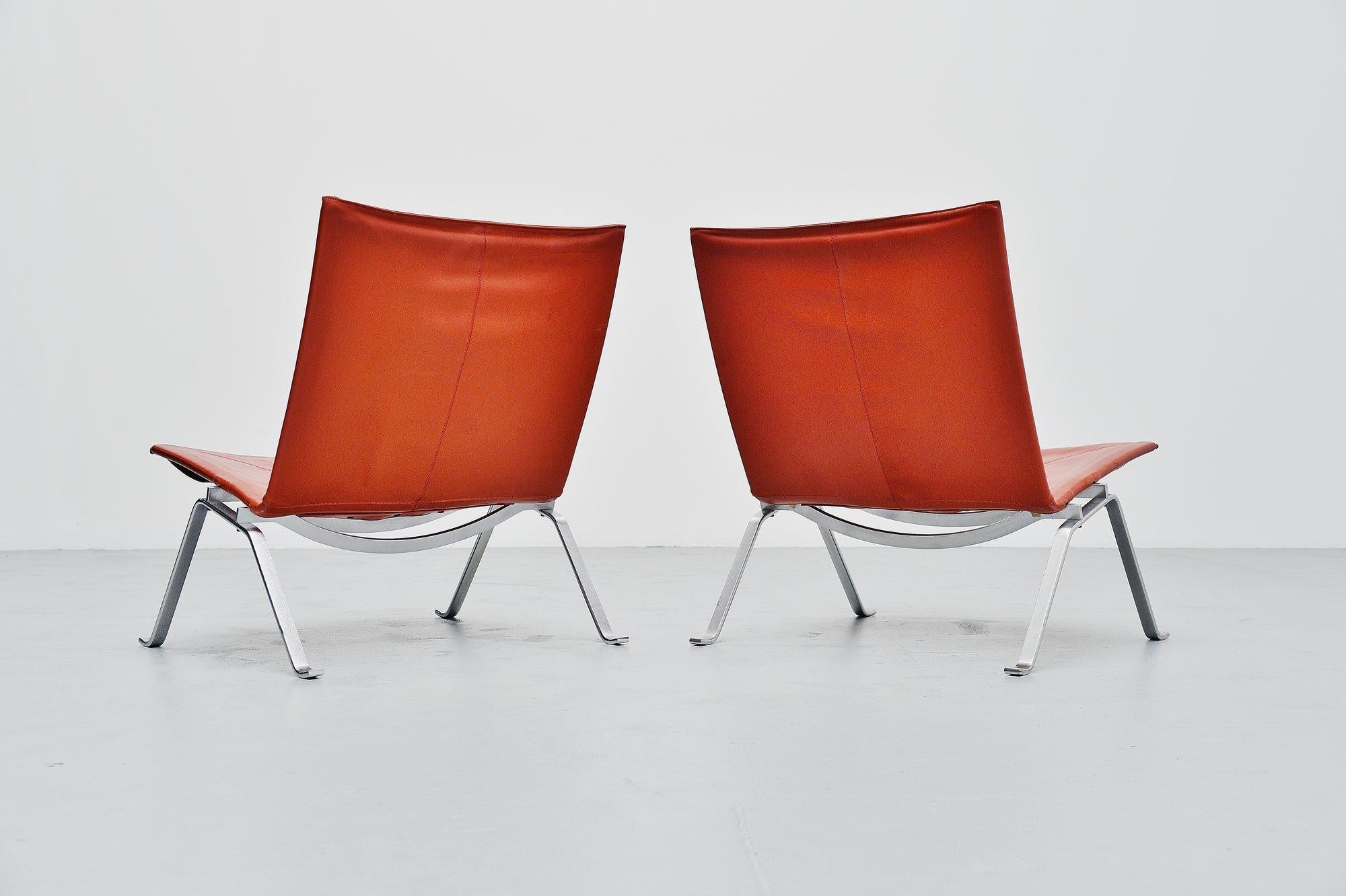 Scandinavian Modern Poul Kjaerholm PK22 Chairs E Kold Christensen, Denmark, 1956