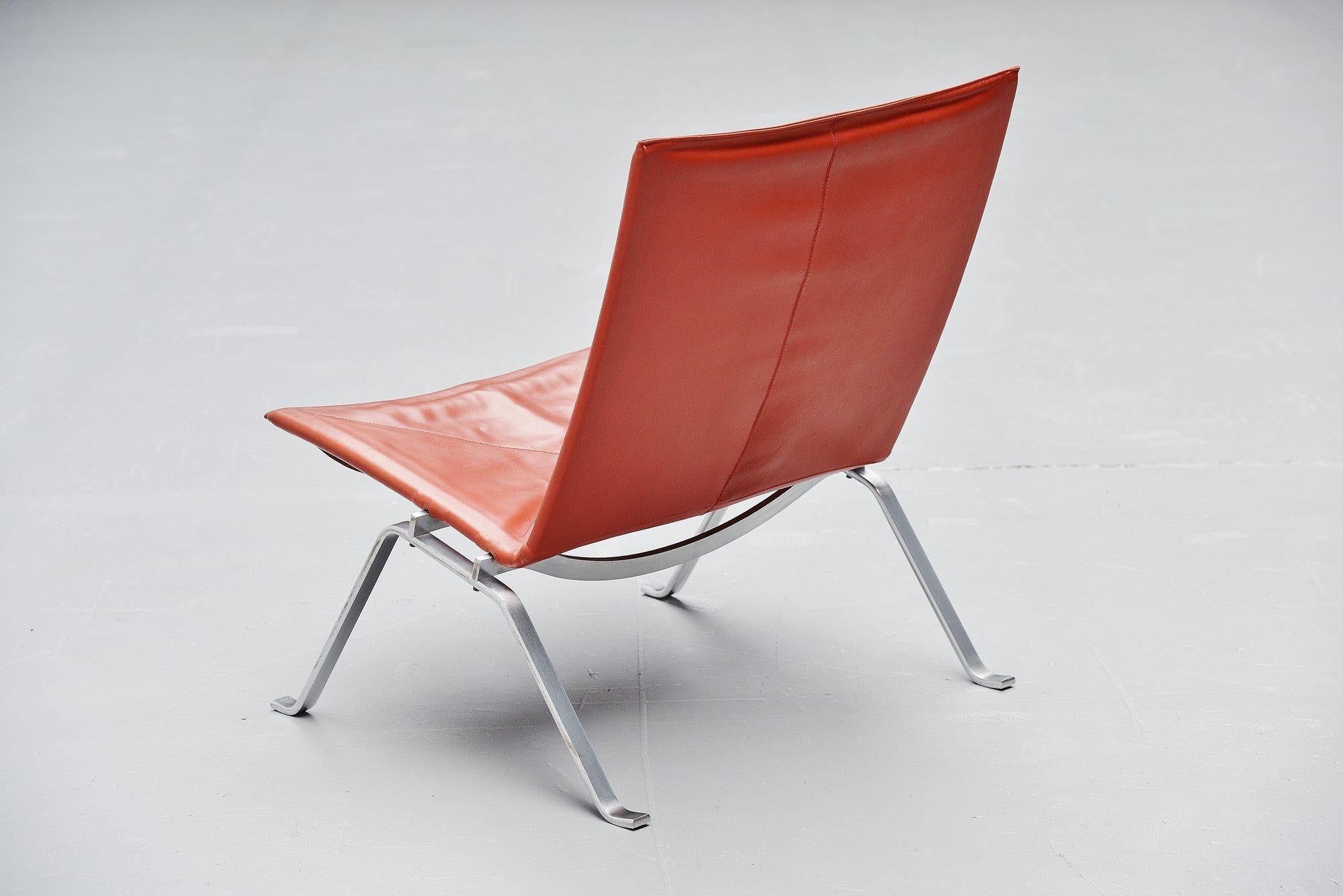 Leather Poul Kjaerholm PK22 Chairs E Kold Christensen, Denmark, 1956