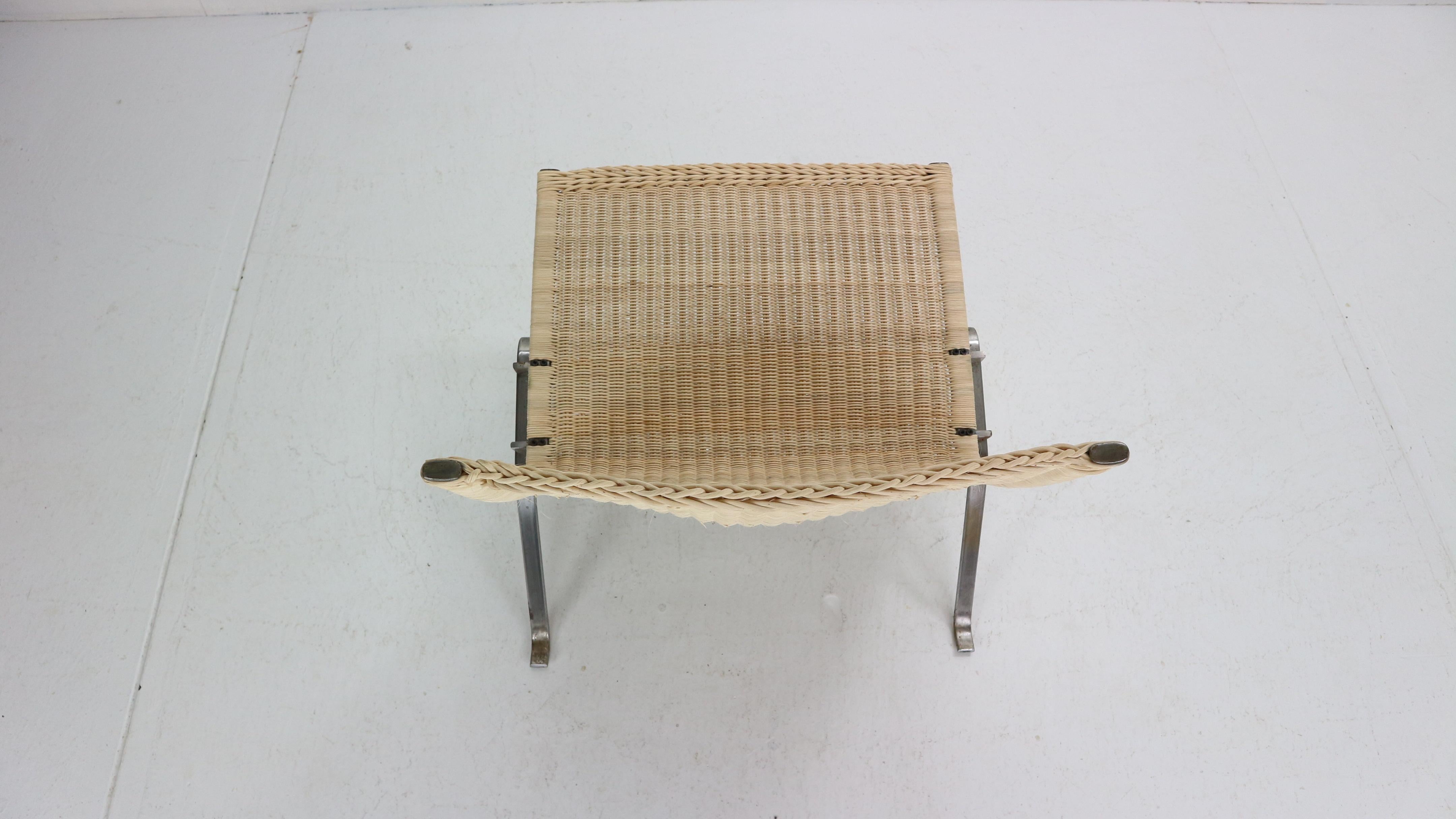 Woven Poul Kjaerholm PK22 Easy Chair For E. Kold Christensen, 1956, Denmark
