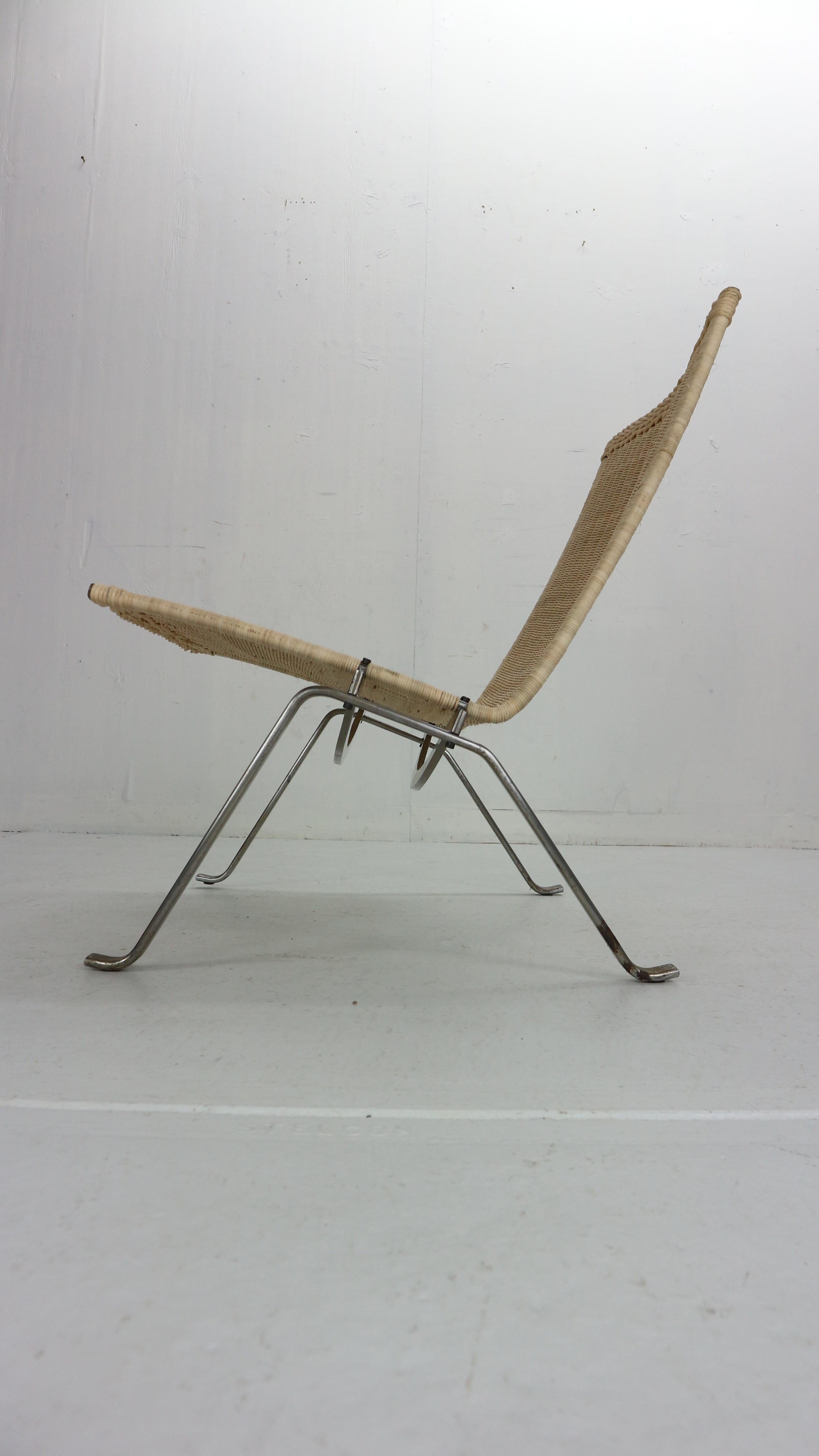 Steel Poul Kjaerholm PK22 Easy Chair For E. Kold Christensen, 1956, Denmark