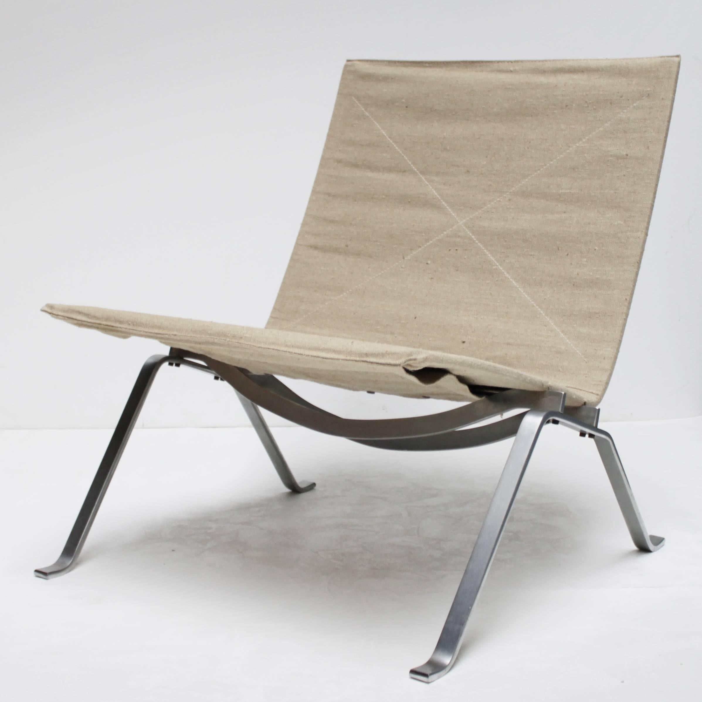 Scandinave moderne Poul Kjaerholm PK22 pour Kold Christensen en Nos Canvas