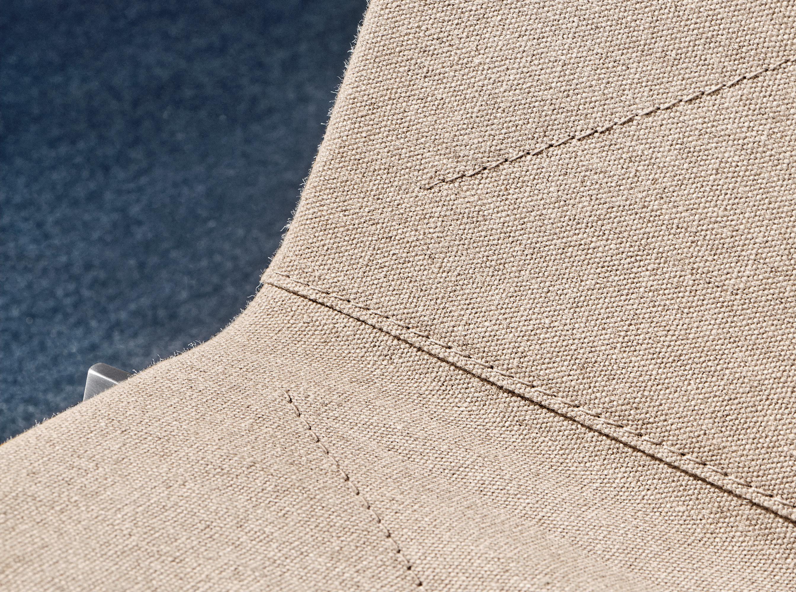 Spazzolato Poul Kjærholm PK22 Lounge Chair Canvas Brushed Spring Steel per Fritz Hansen in vendita