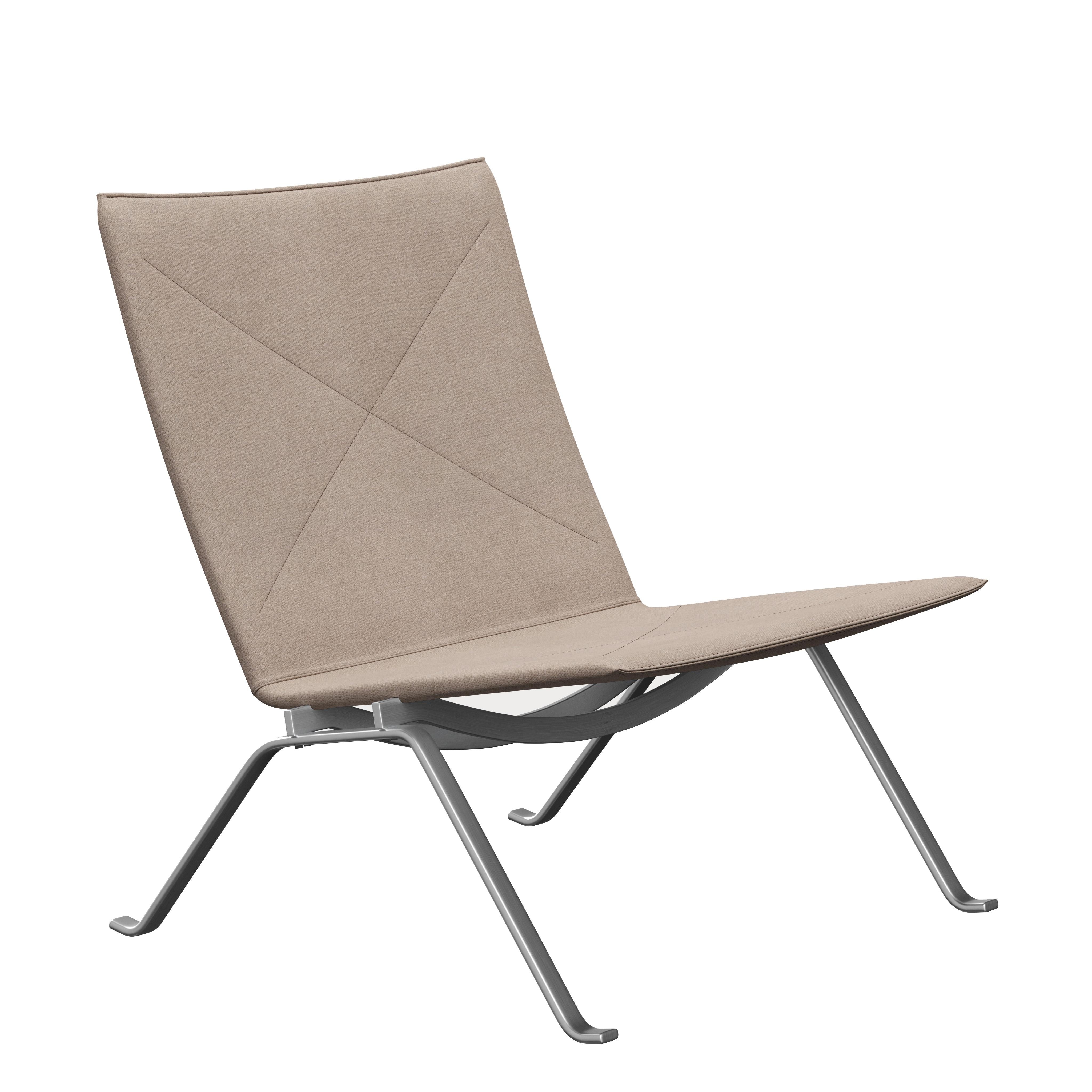 Poul Kjærholm 'PK22' Lounge Chair for Fritz Hansen in Canvas In New Condition For Sale In Glendale, CA