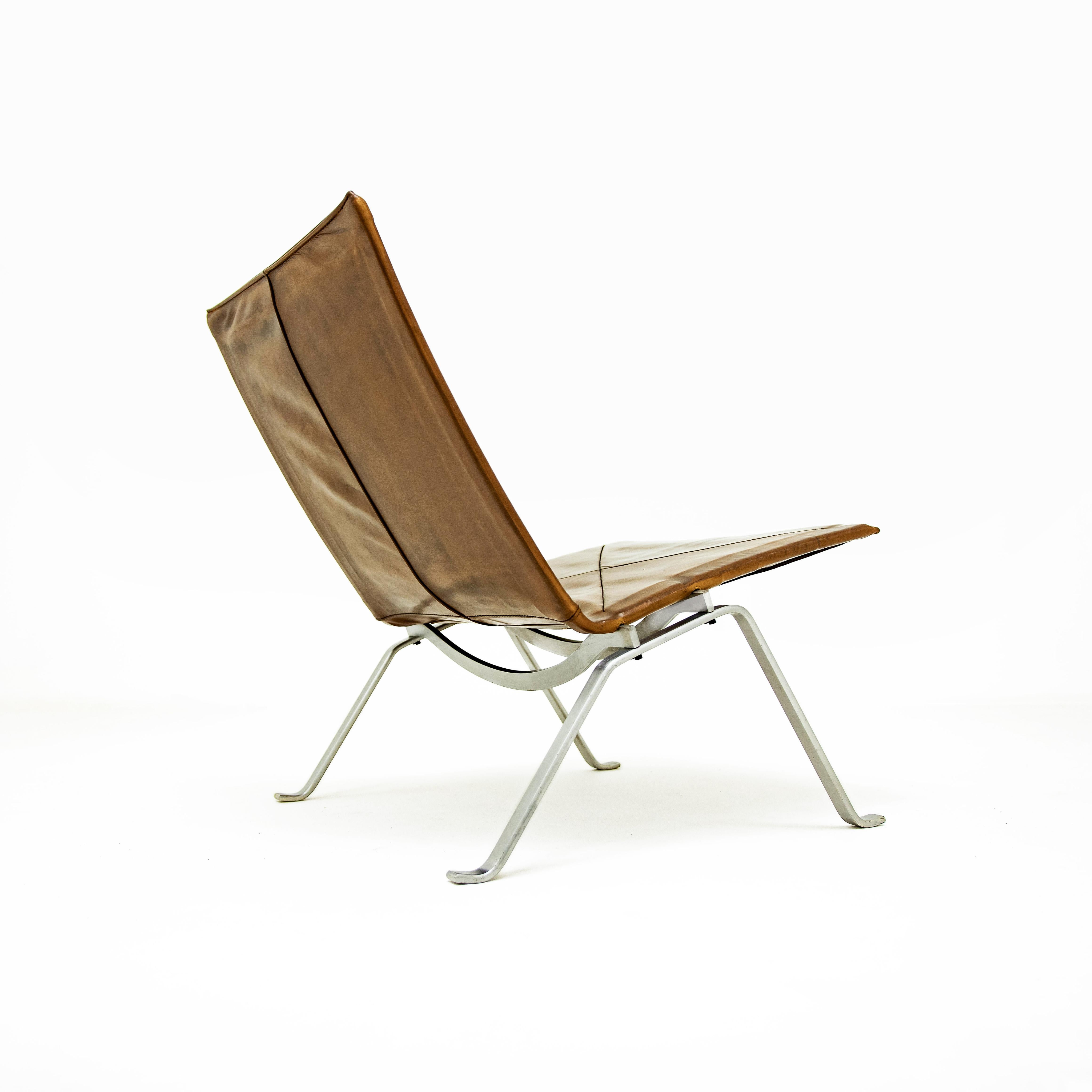 20th Century Poul Kjaerholm PK22 Lounge chair in Cognac leather for E. Kold Christensen