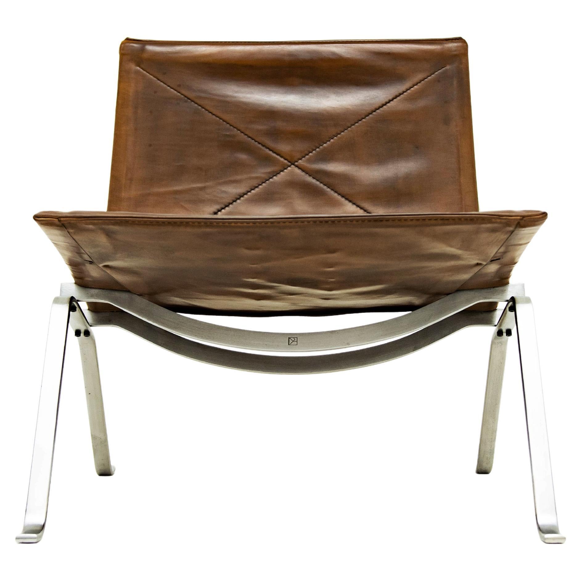 Poul Kjaerholm PK22 Lounge chair in Cognac leather for E. Kold Christensen