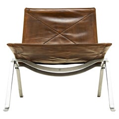 Poul Kjaerholm PK22 Lounge chair in Cognac leather for E. Kold Christensen