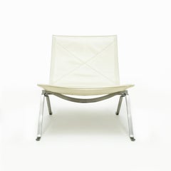Poul Kjaerholm PK22 Lounge Chair in Cream Leather for Fritz Hansen '2 Available'