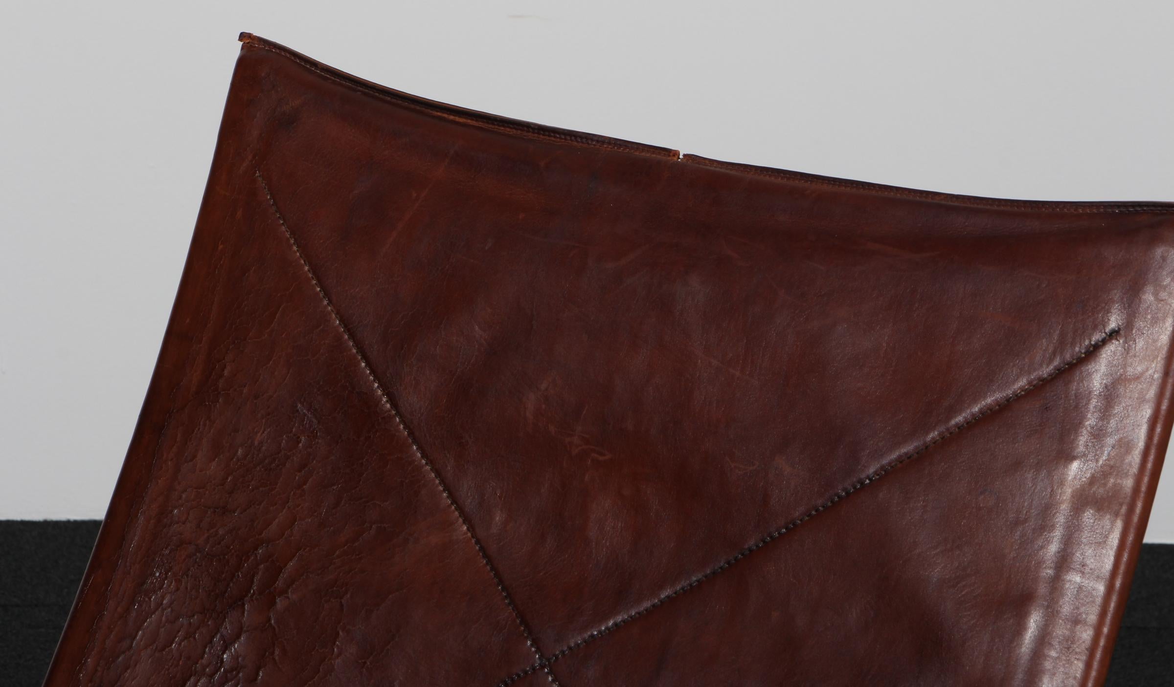 Silla de salón Poul Kjærholm PK22, Kold Christensen. Piel original Escandinavo moderno en venta