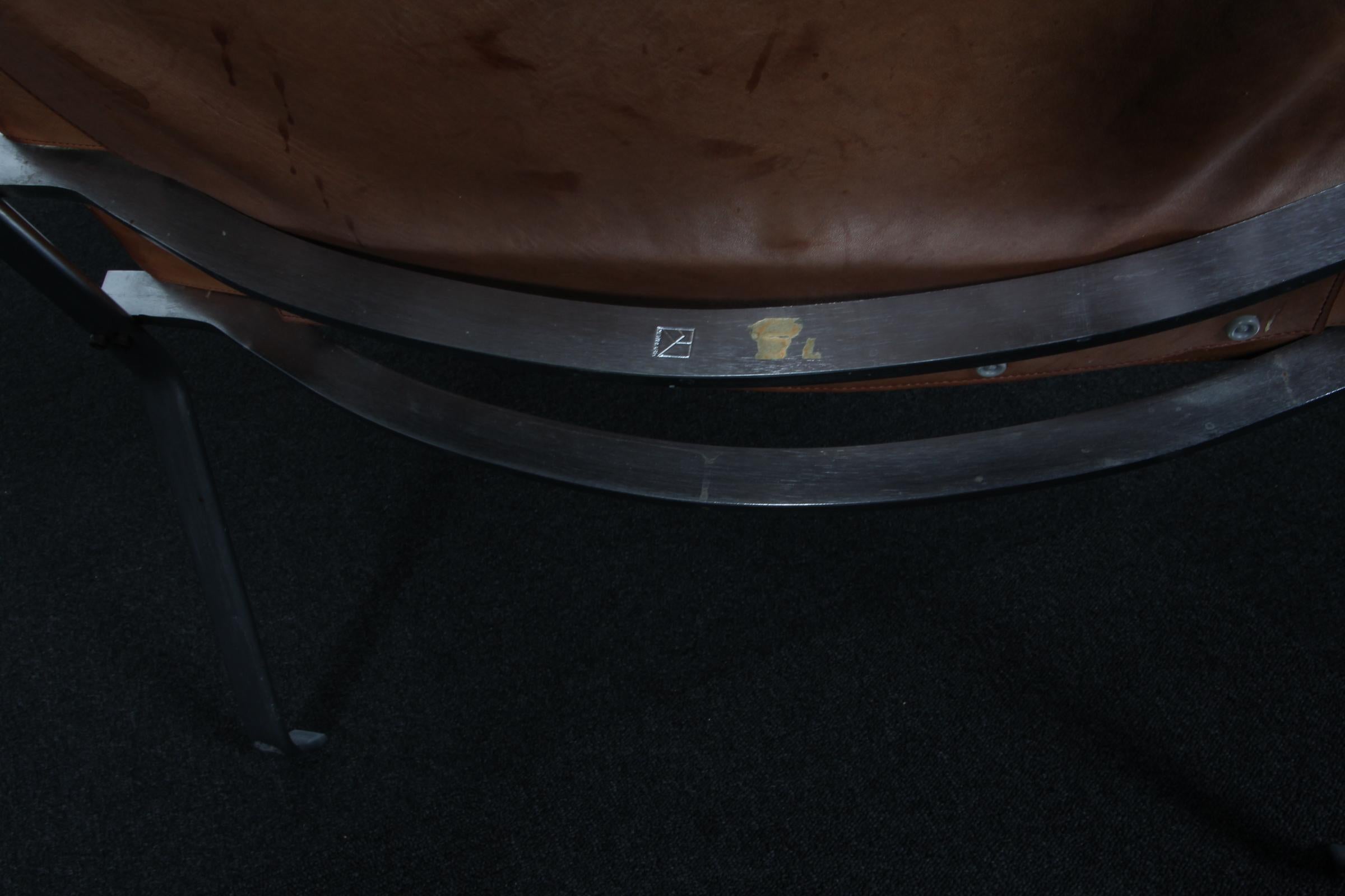Silla de salón Poul Kjærholm PK22, Kold Christensen. Piel original Acero inoxidable en venta