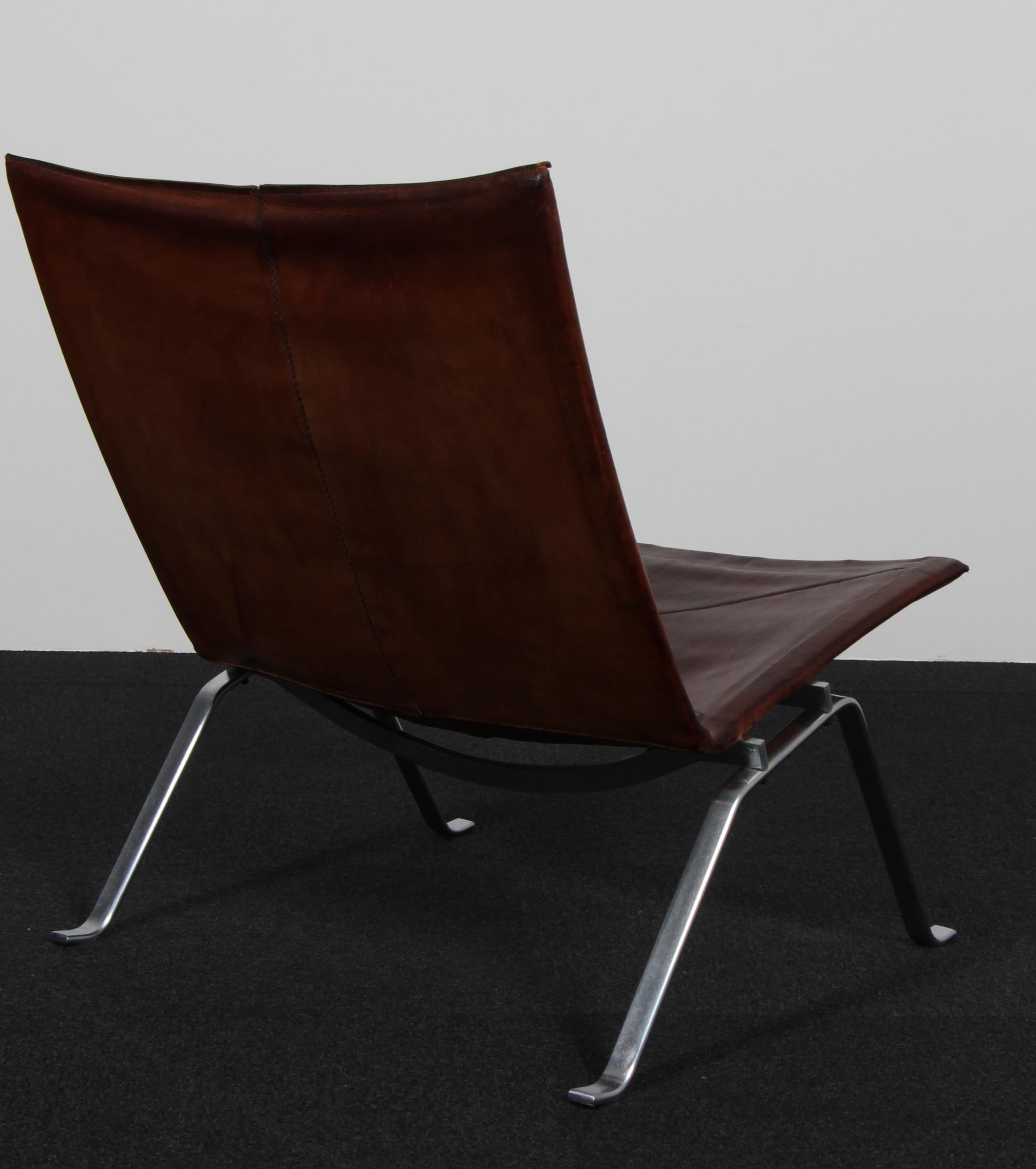 Silla de salón Poul Kjærholm PK22, Kold Christensen. Piel original en venta 1