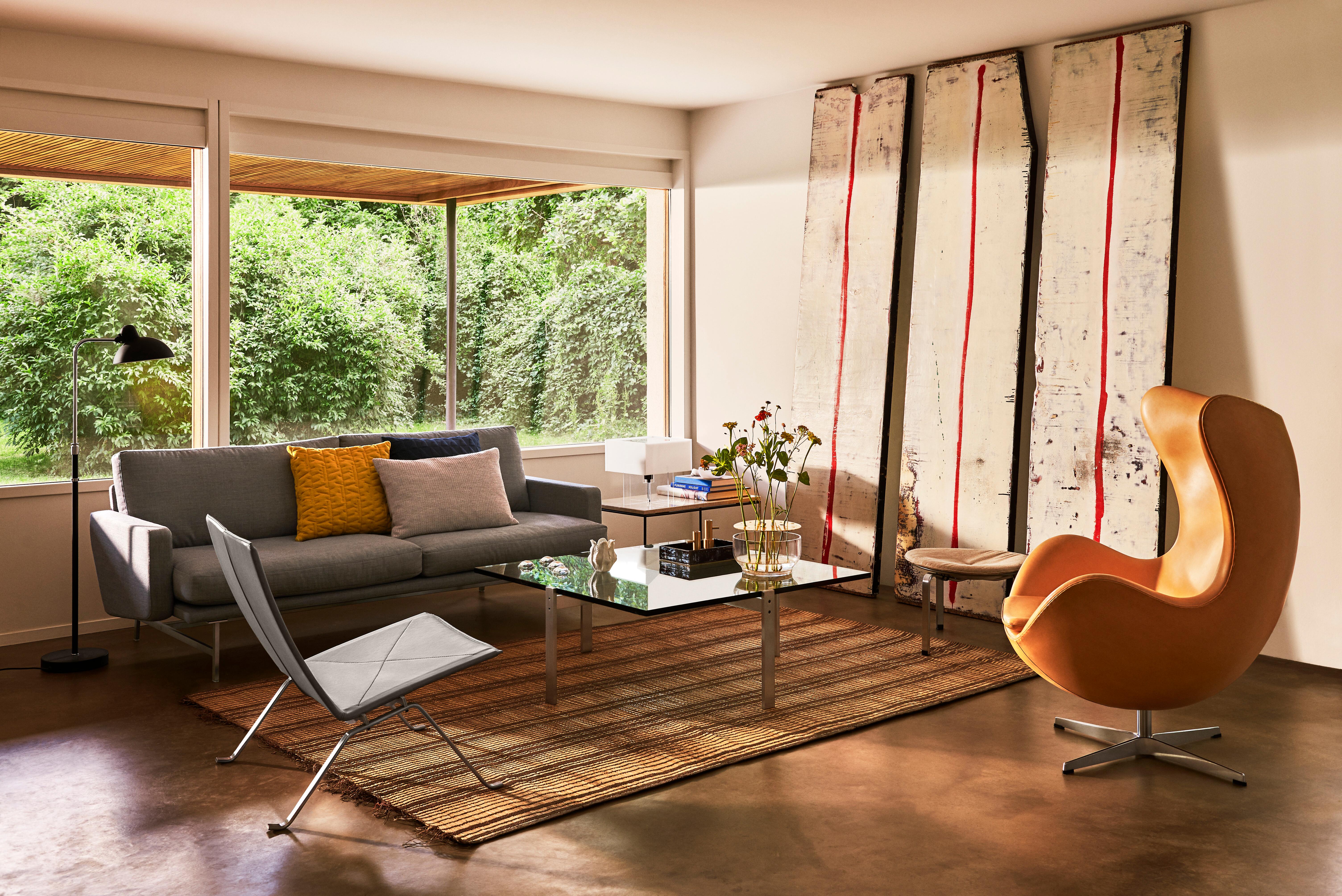 Poul Kjærholm PK22 Lounge Chair Leather Brushed Spring Steel for Fritz Hansen For Sale 9