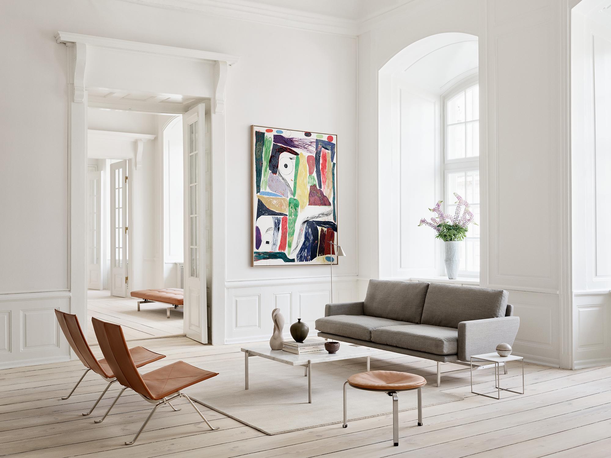 Poul Kjærholm PK22 Lounge Chair Leather Brushed Spring Steel for Fritz Hansen For Sale 2