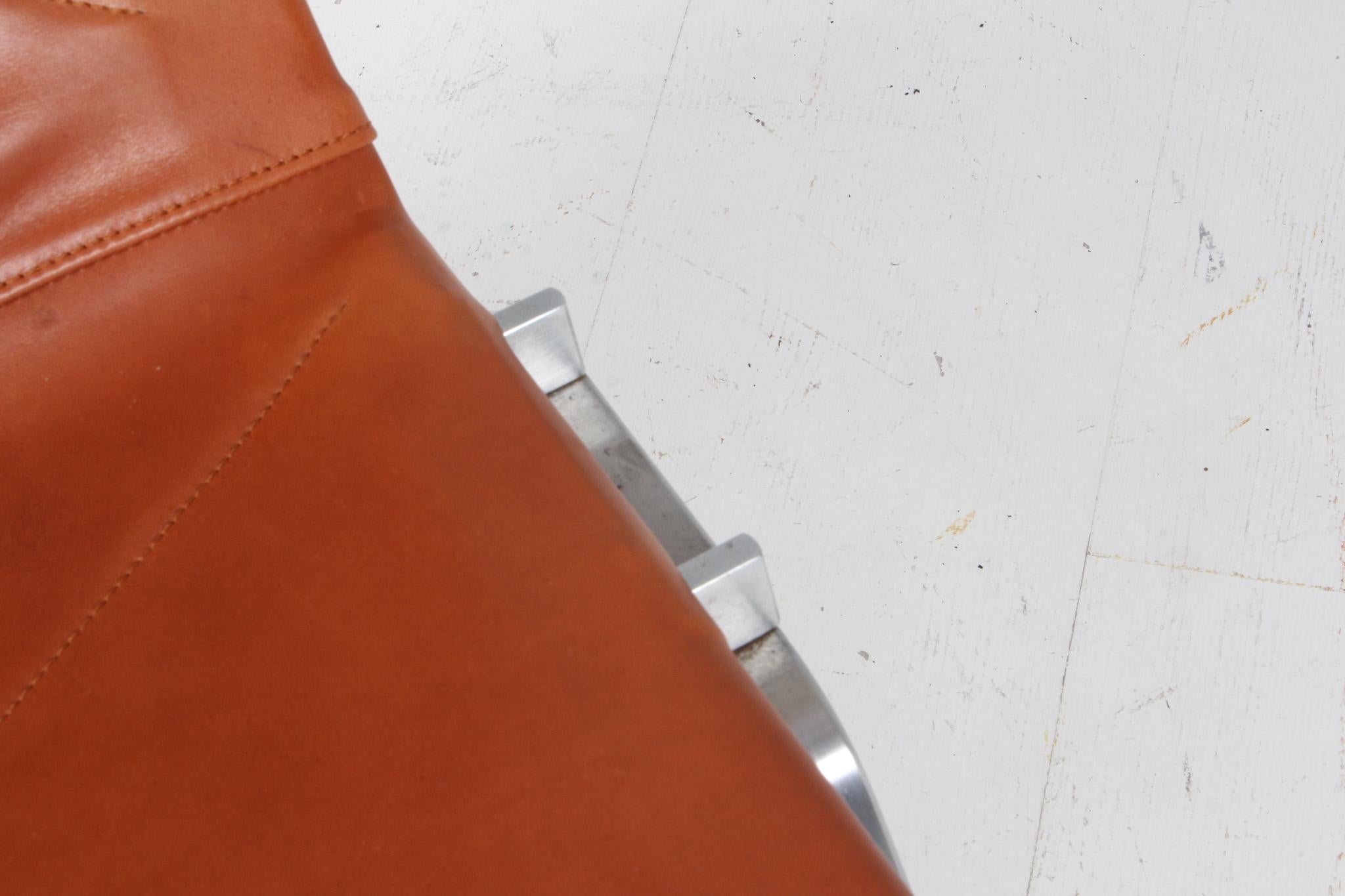Stainless Steel Poul Kjærholm PK22 Lounge Chair, new upholstered For Sale