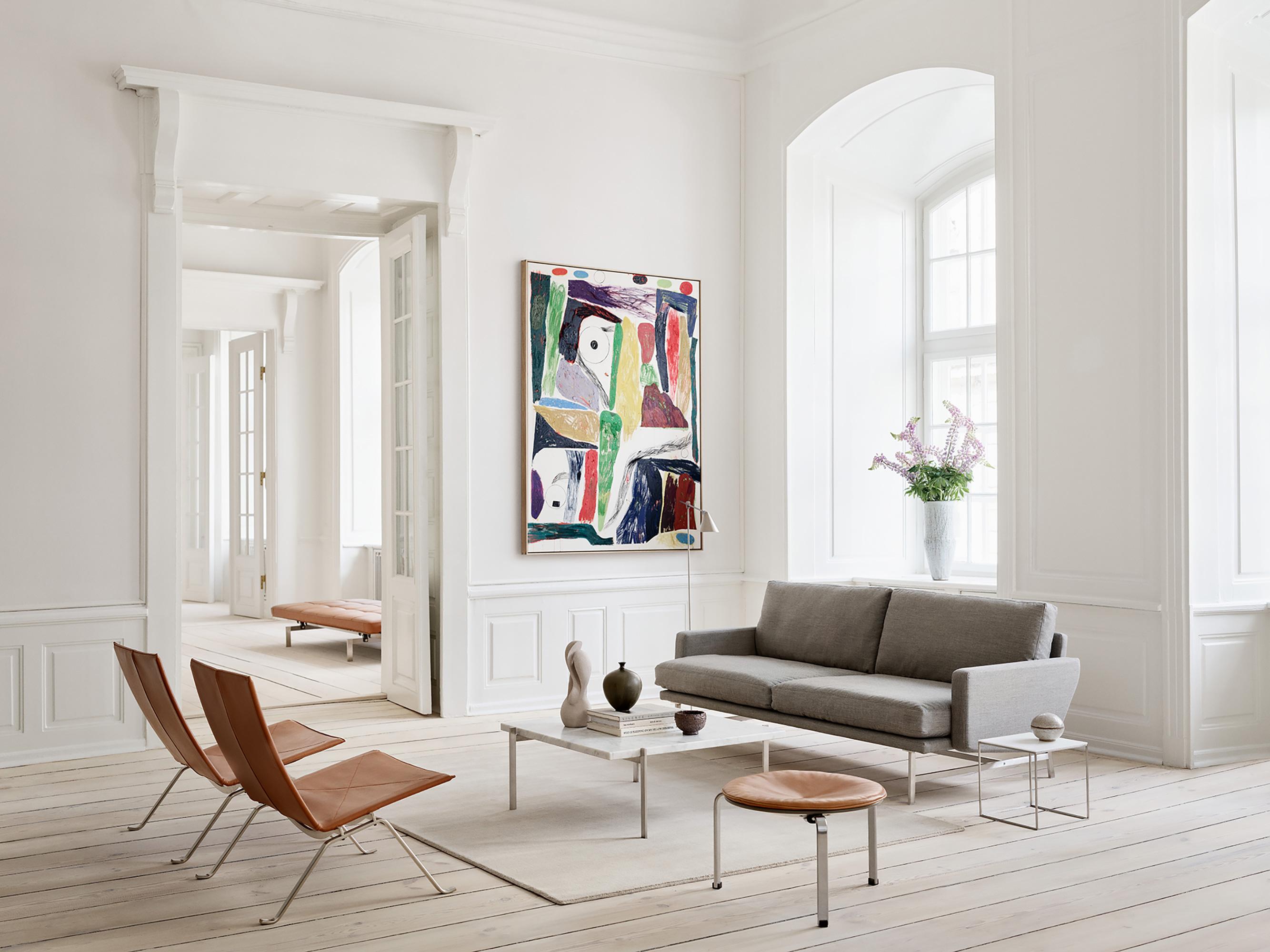 Poul Kjærholm PK22 Lounge Chair Wicker Brushed Spring Steel for Fritz Hansen In New Condition For Sale In New York, NY
